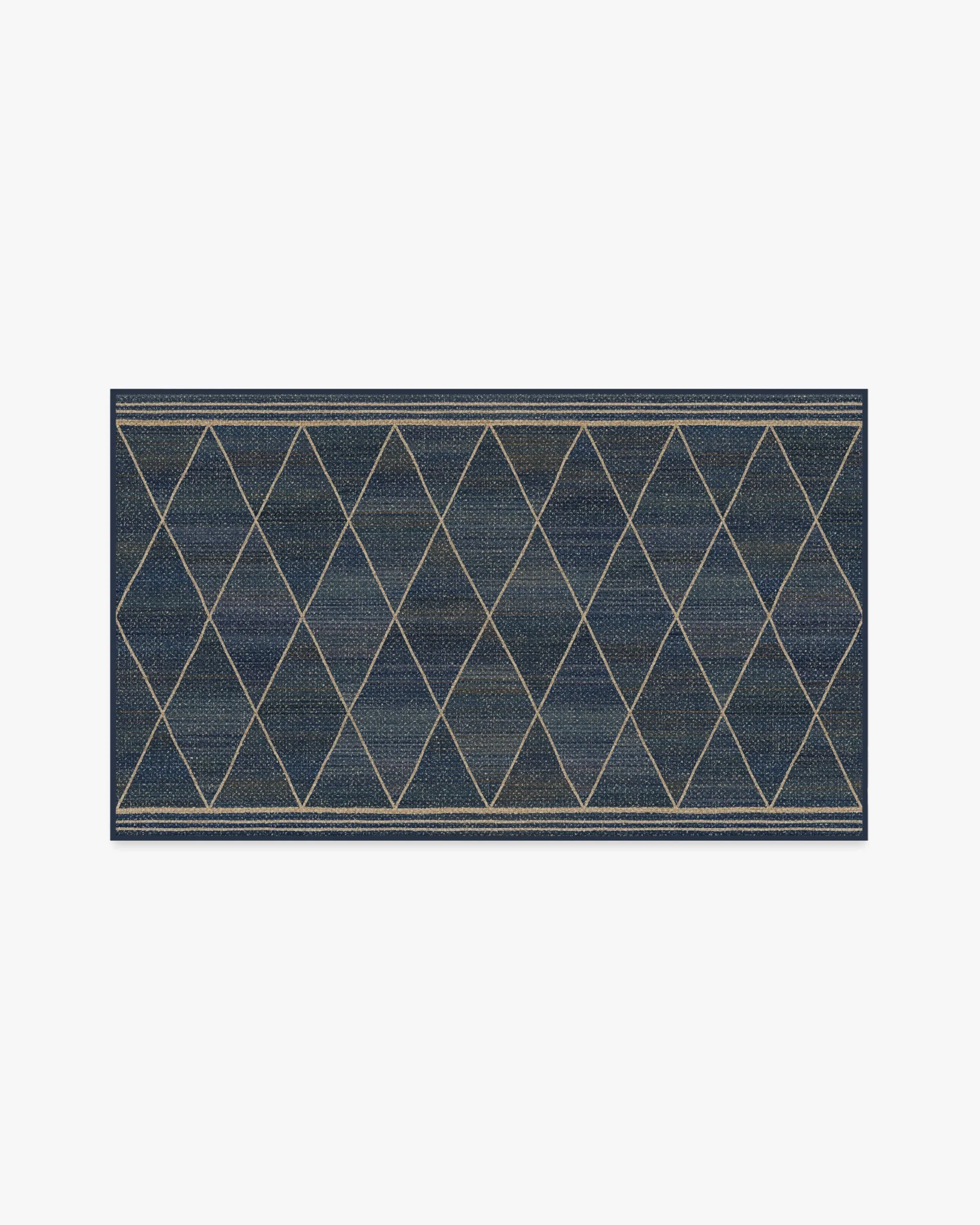 Harlequin Trellis Area Rug - Navy, Polyester image