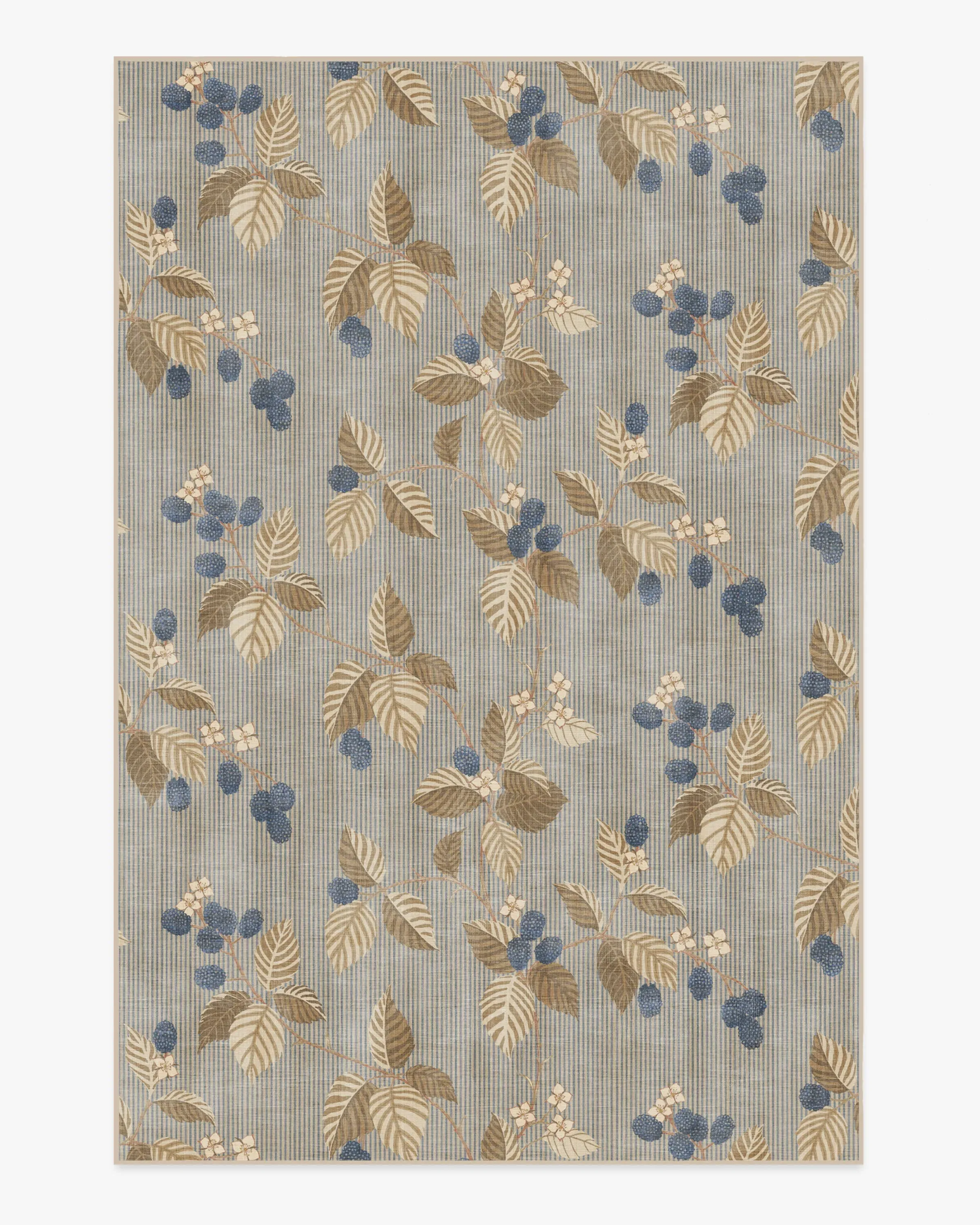 Large Area Rug Machine Washable - Azure, Fawn