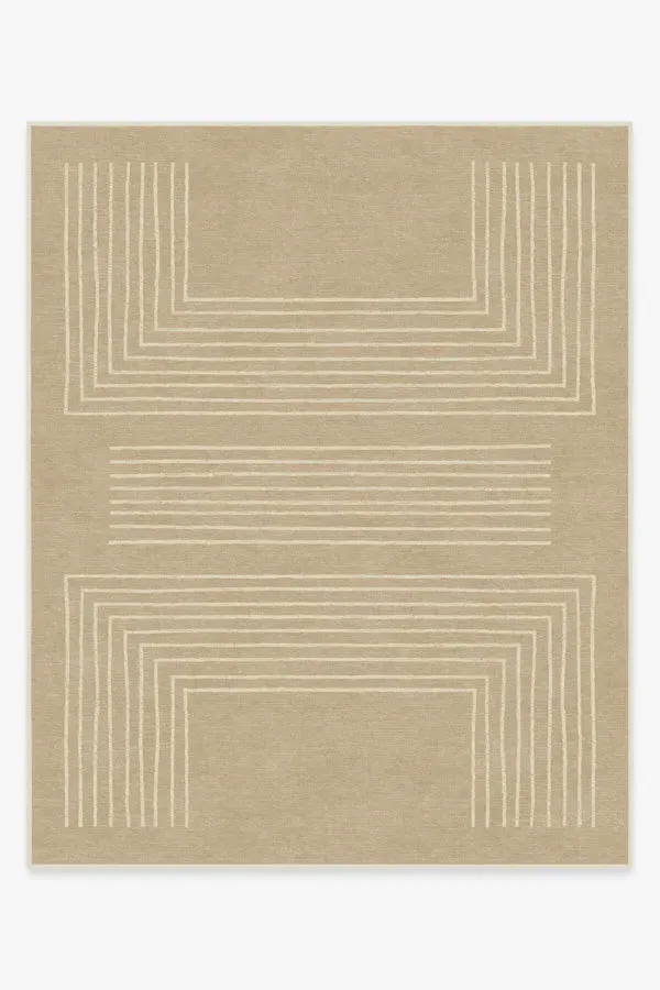 Large Area Rug Machine Washable - Beige