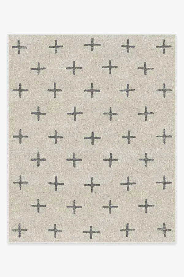 Large Area Rug Machine Washable - Birch, Charcoal