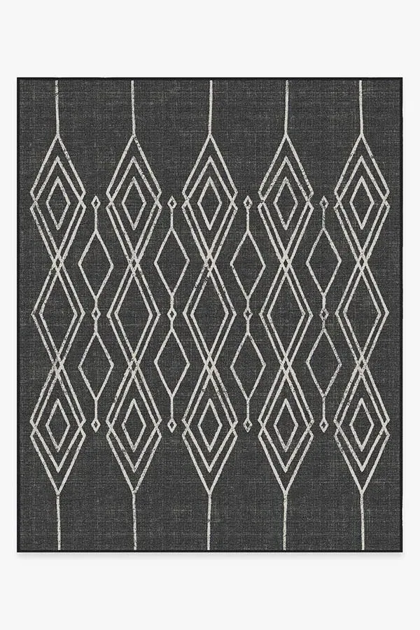 Large Area Rug Machine Washable - Black