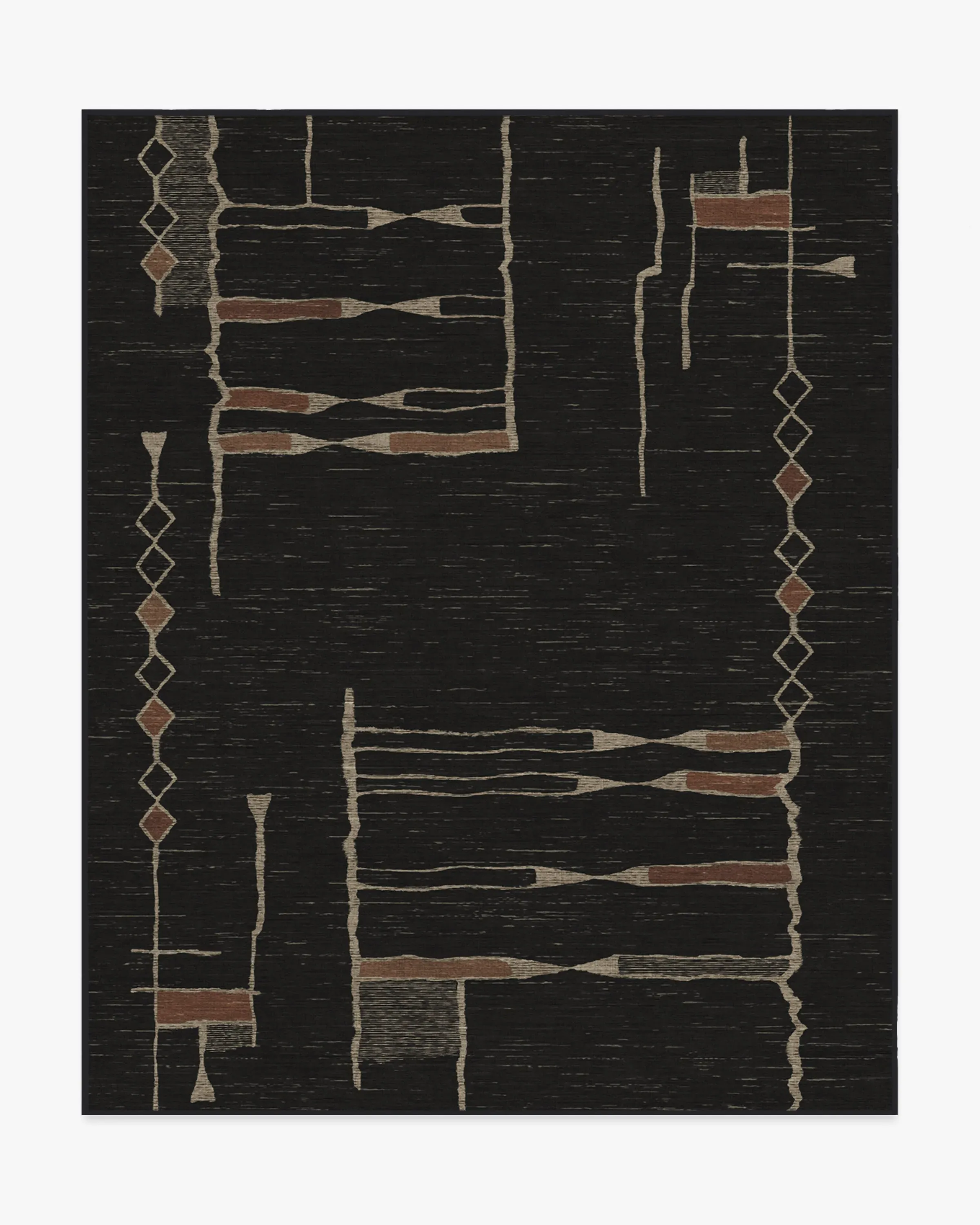 Large Area Rug Machine Washable - Black