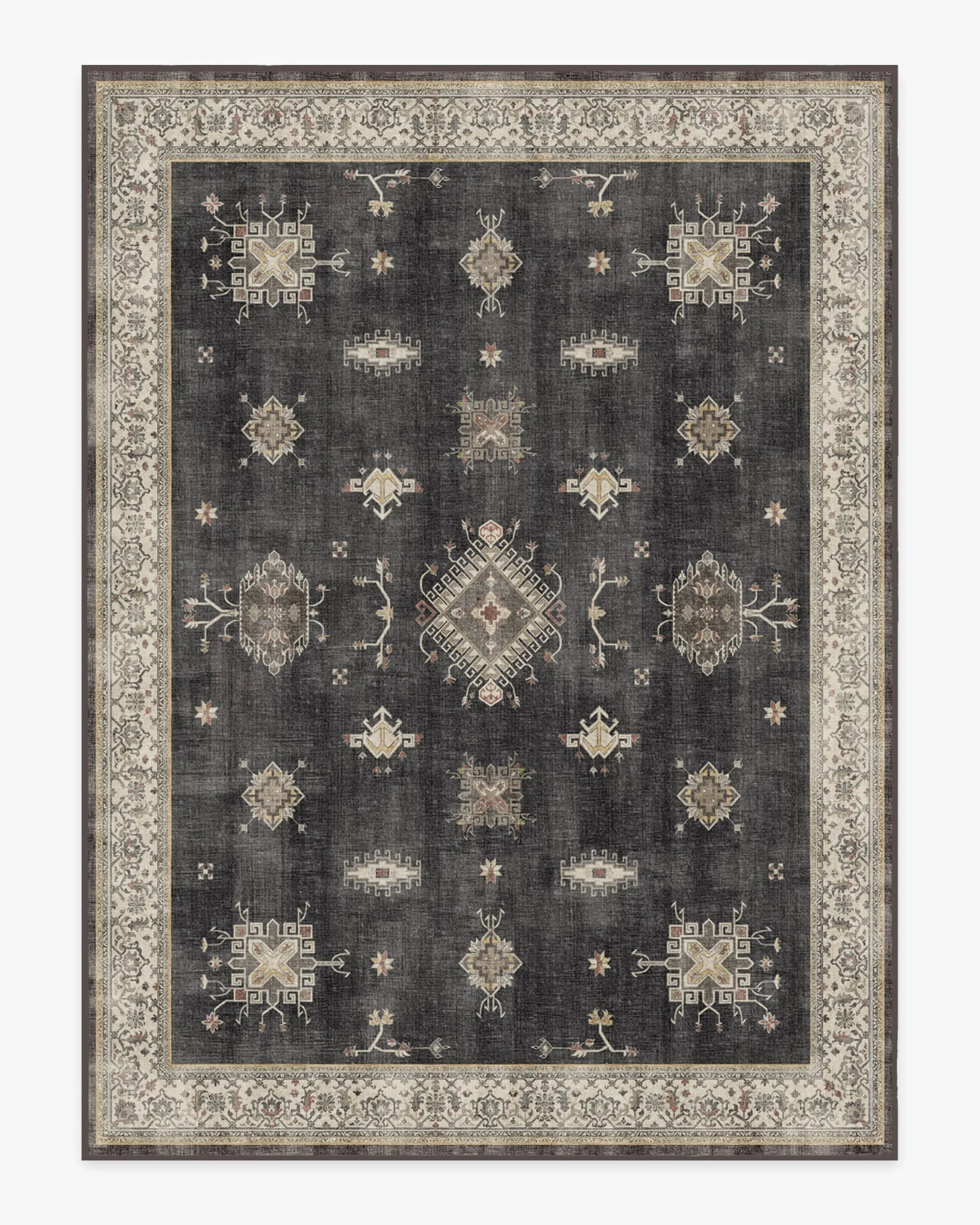 Large Area Rug Machine Washable - Black