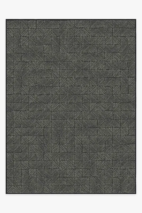 Large Area Rug Machine Washable - Black