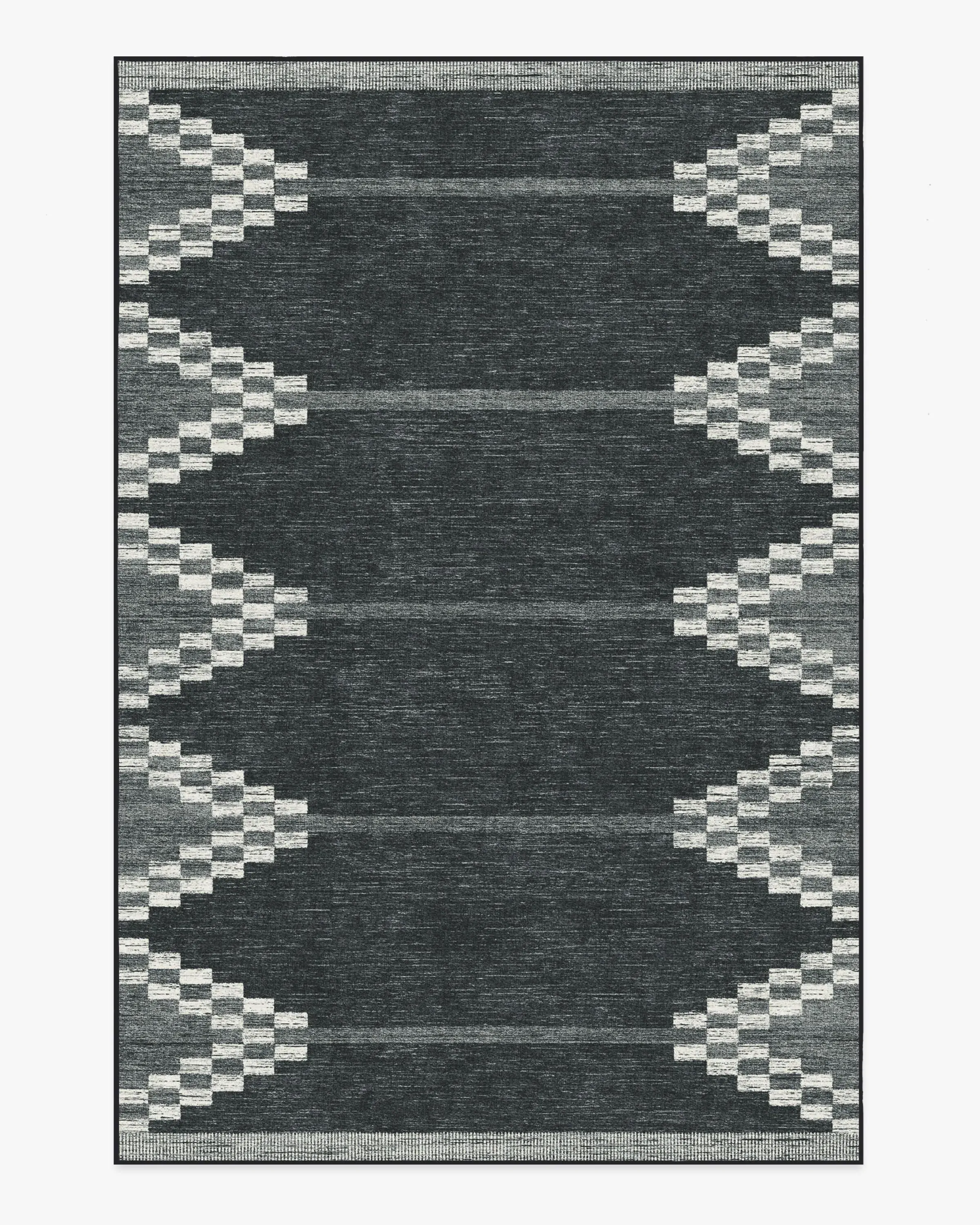 Large Area Rug Machine Washable - Black