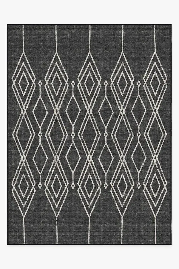Large Area Rug Machine Washable - Black