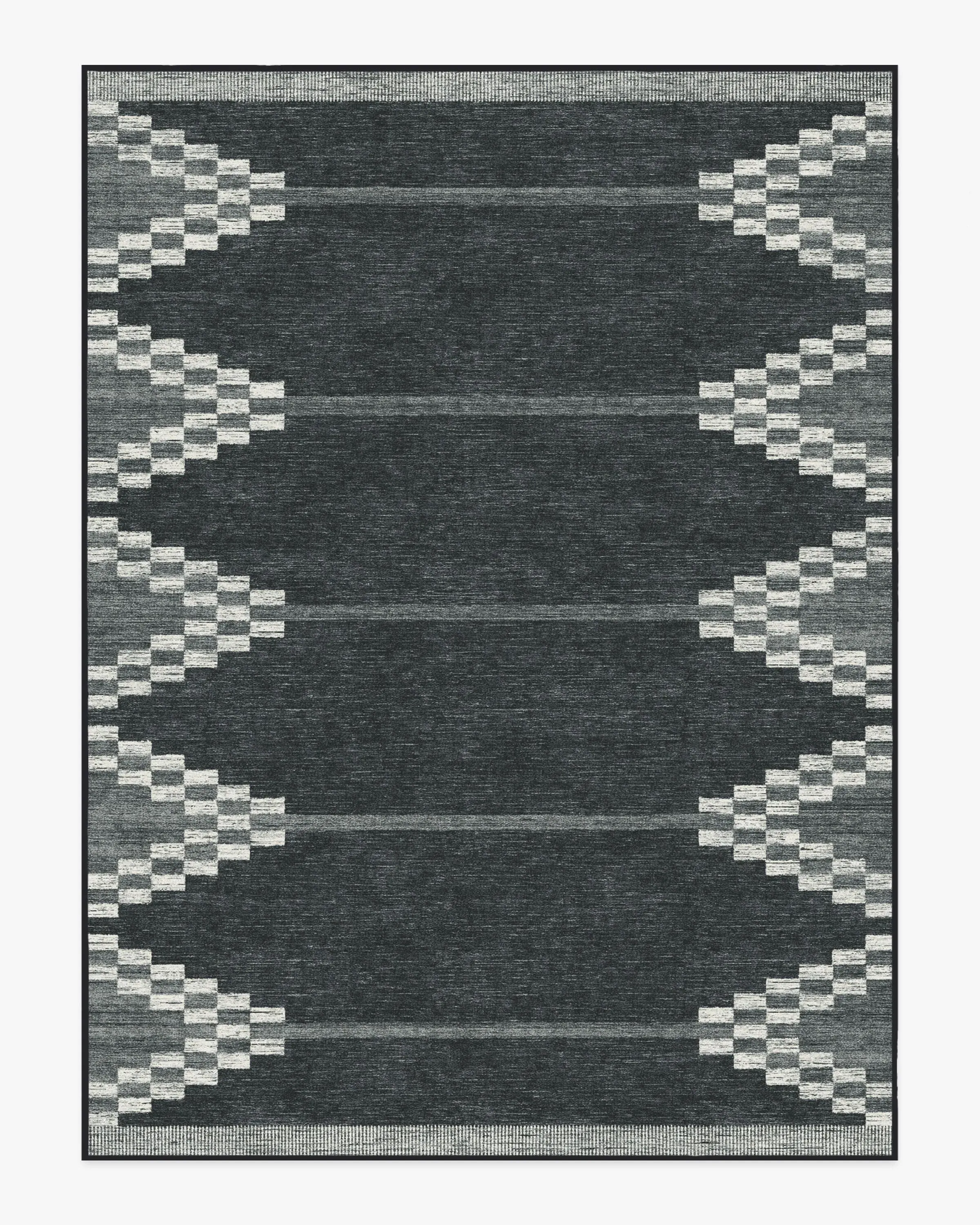 Large Area Rug Machine Washable - Black