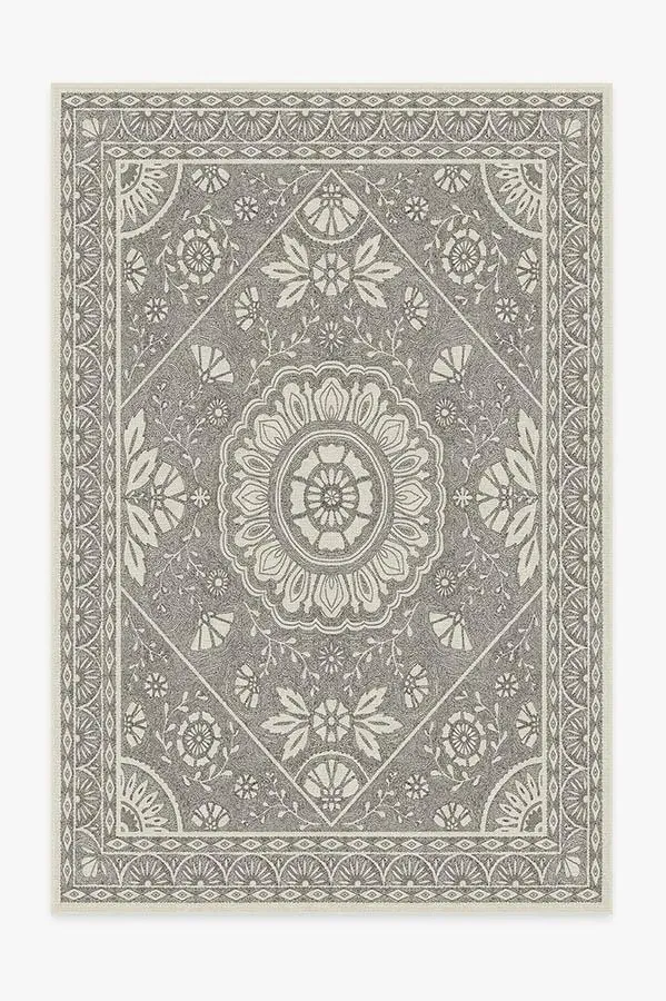 Large Area Rug Machine Washable - Black & White