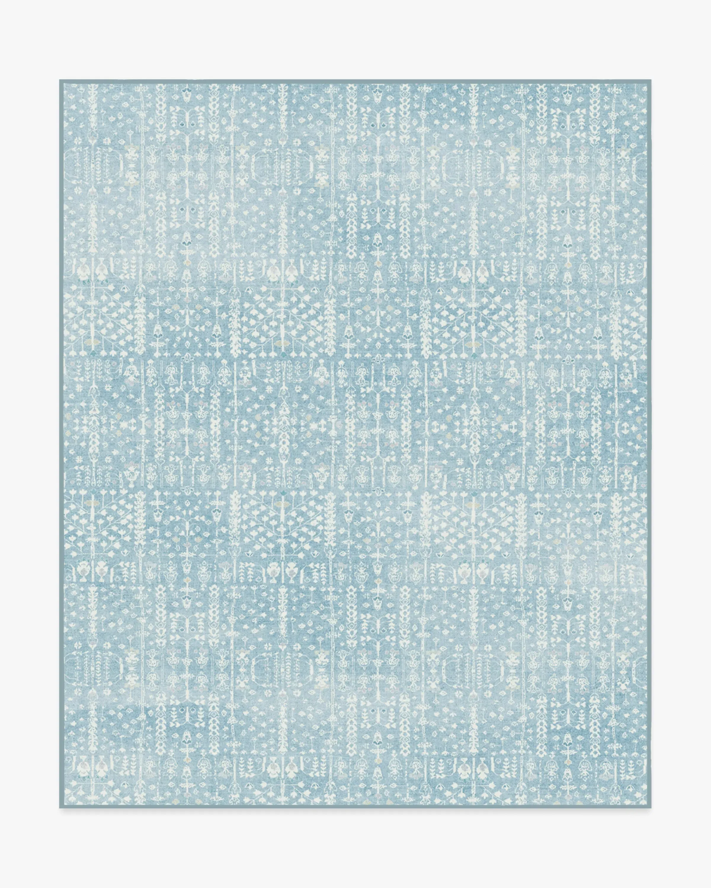 Large Area Rug Machine Washable - Blue