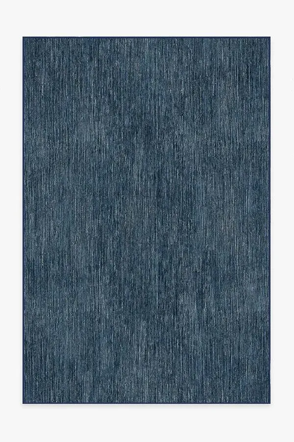 Large Area Rug Machine Washable - Blue