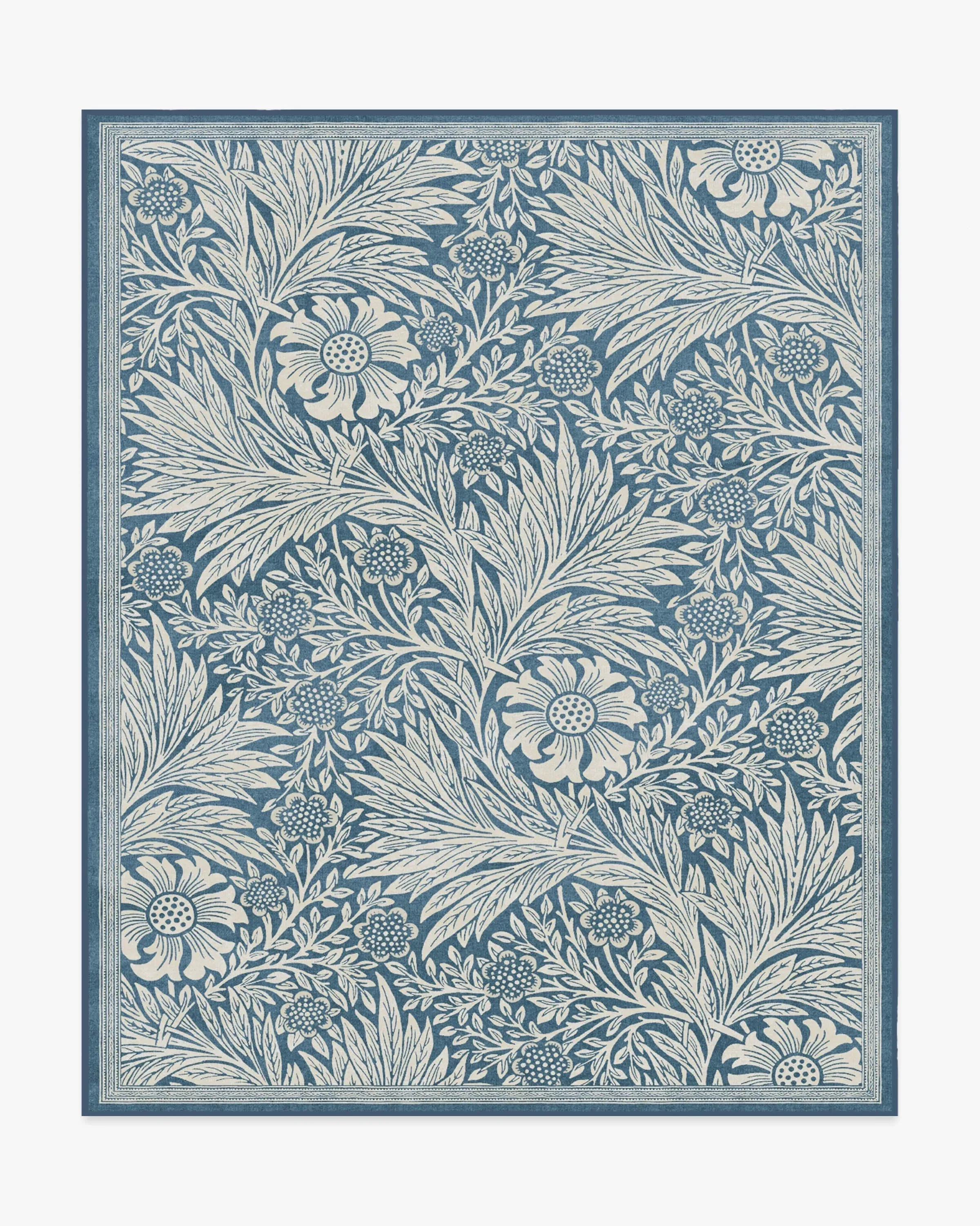 Large Area Rug Machine Washable - Blue