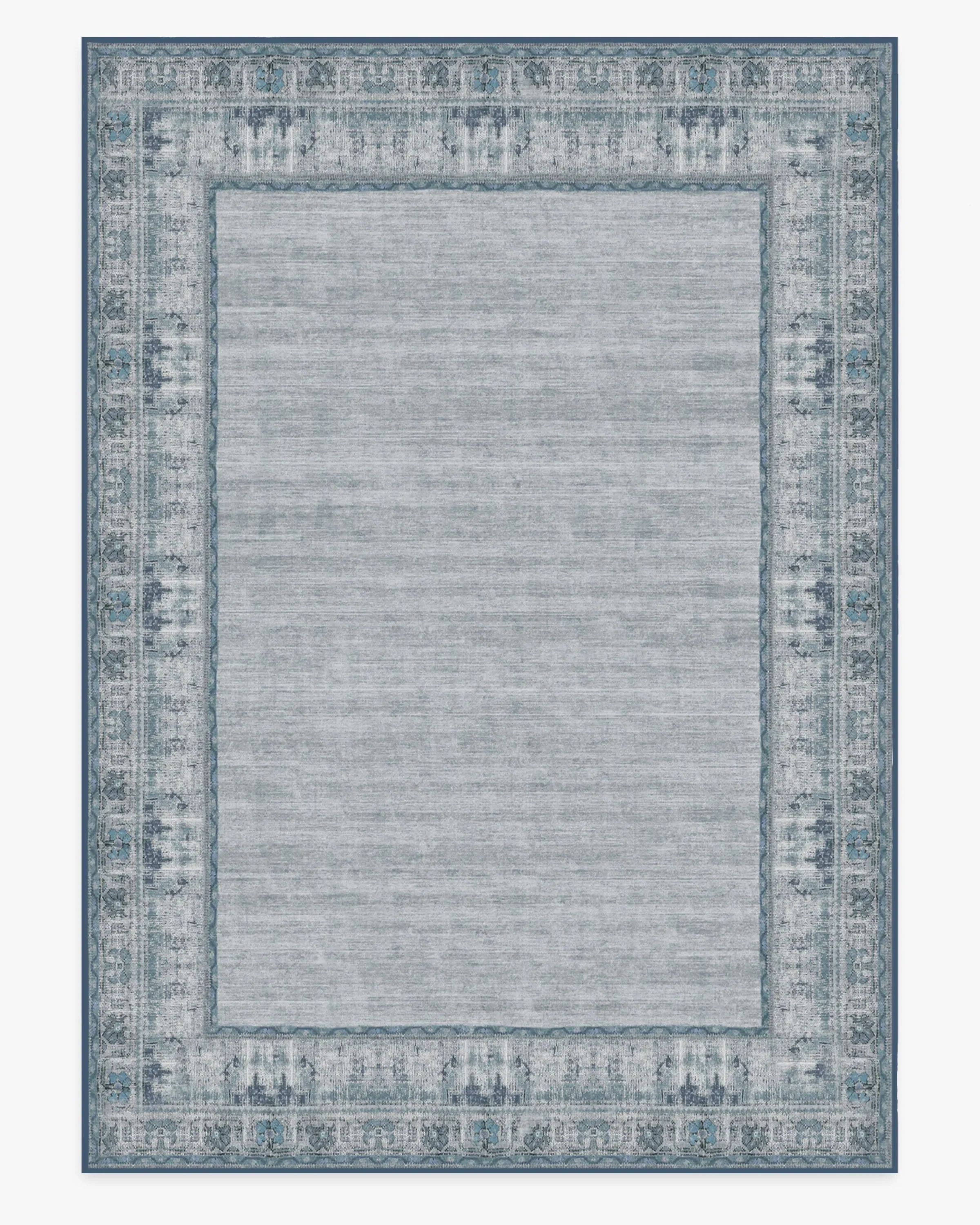 Large Area Rug Machine Washable - Blue