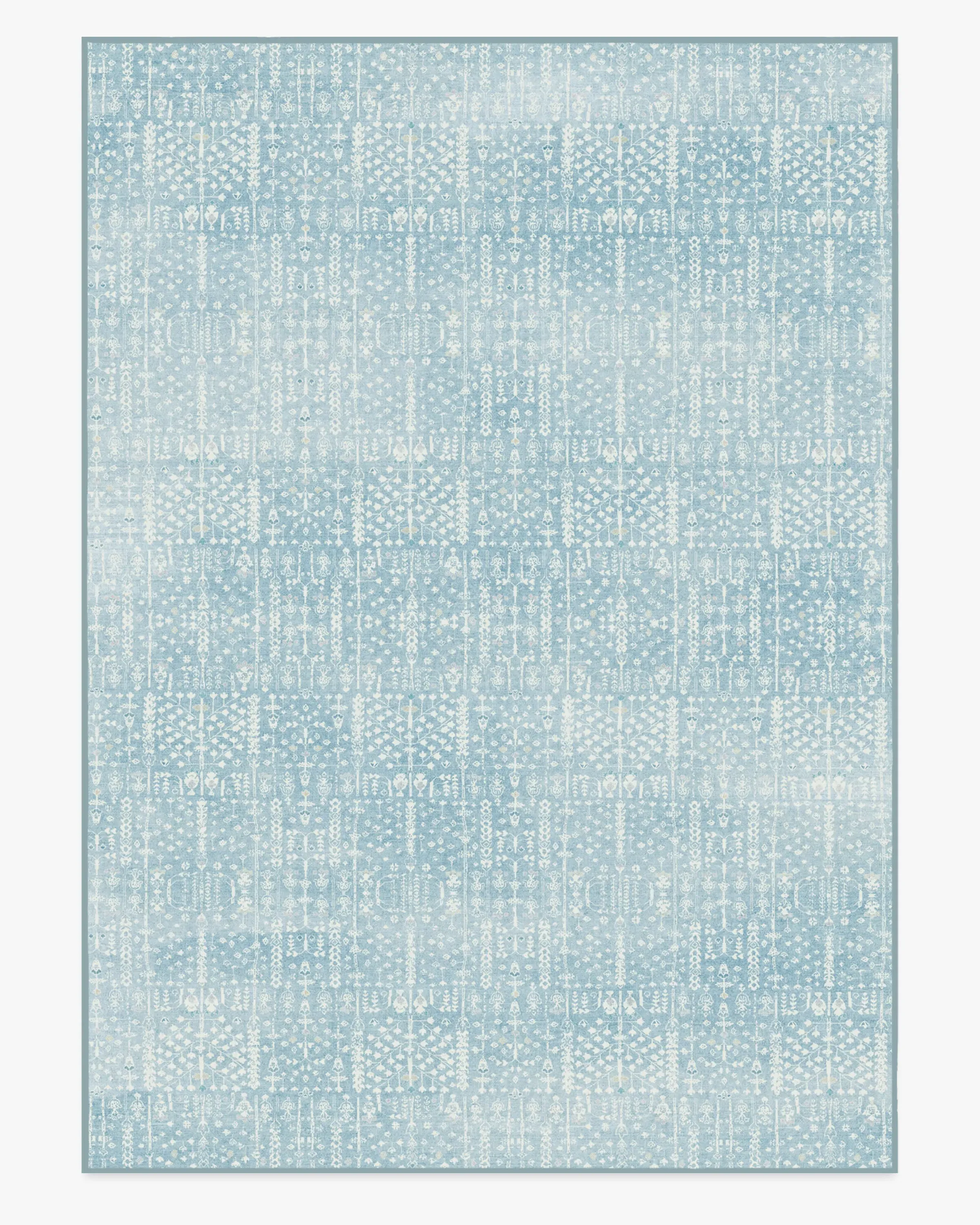 Large Area Rug Machine Washable - Blue