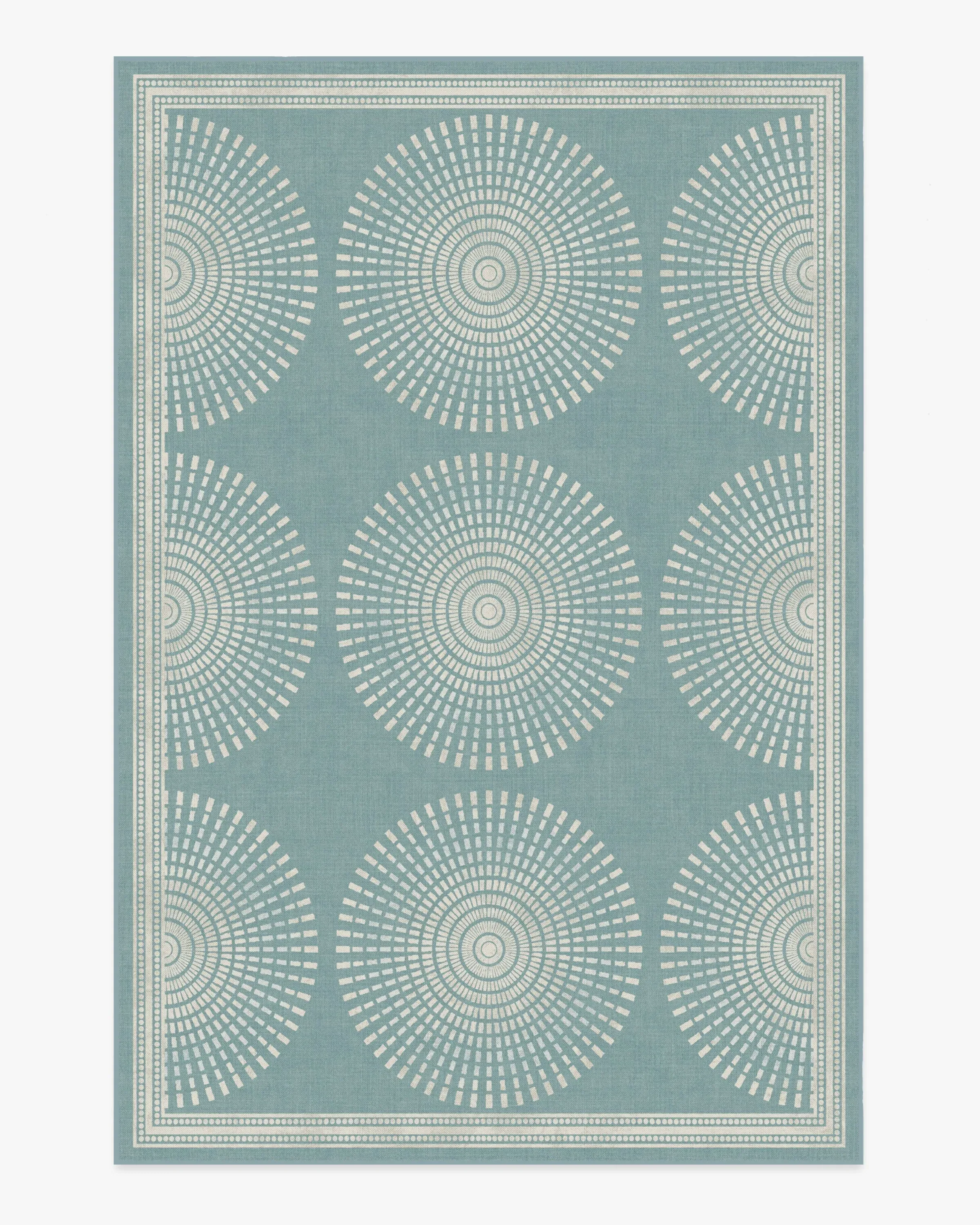 Large Area Rug Machine Washable - Blue