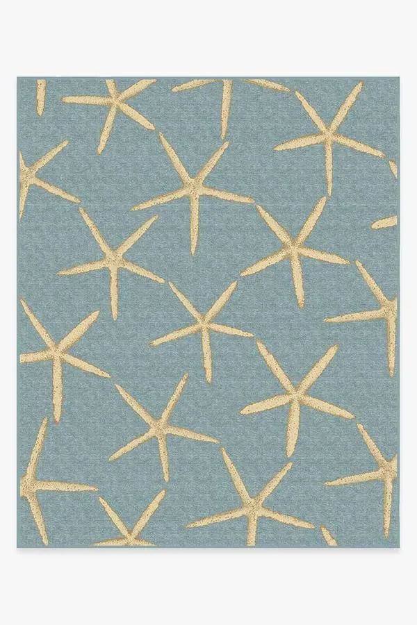 Large Area Rug Machine Washable - Blue
