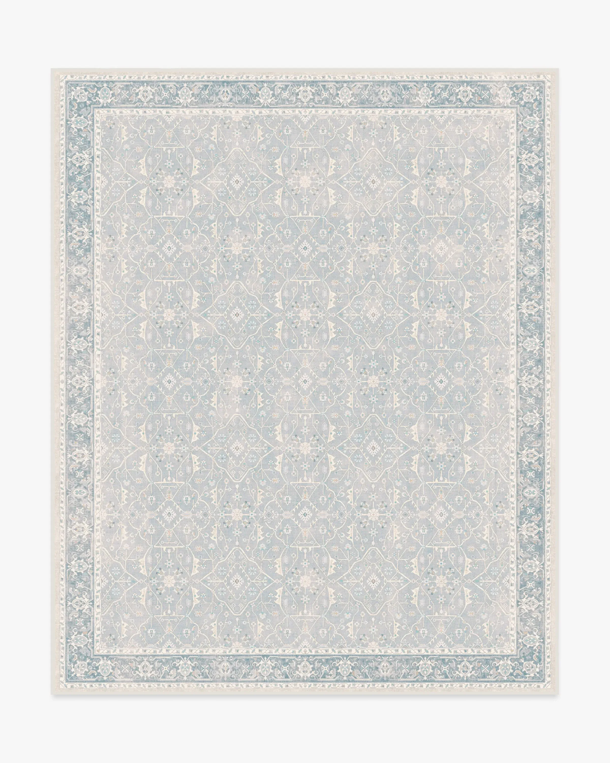 Large Area Rug Machine Washable - Blue, Chenille