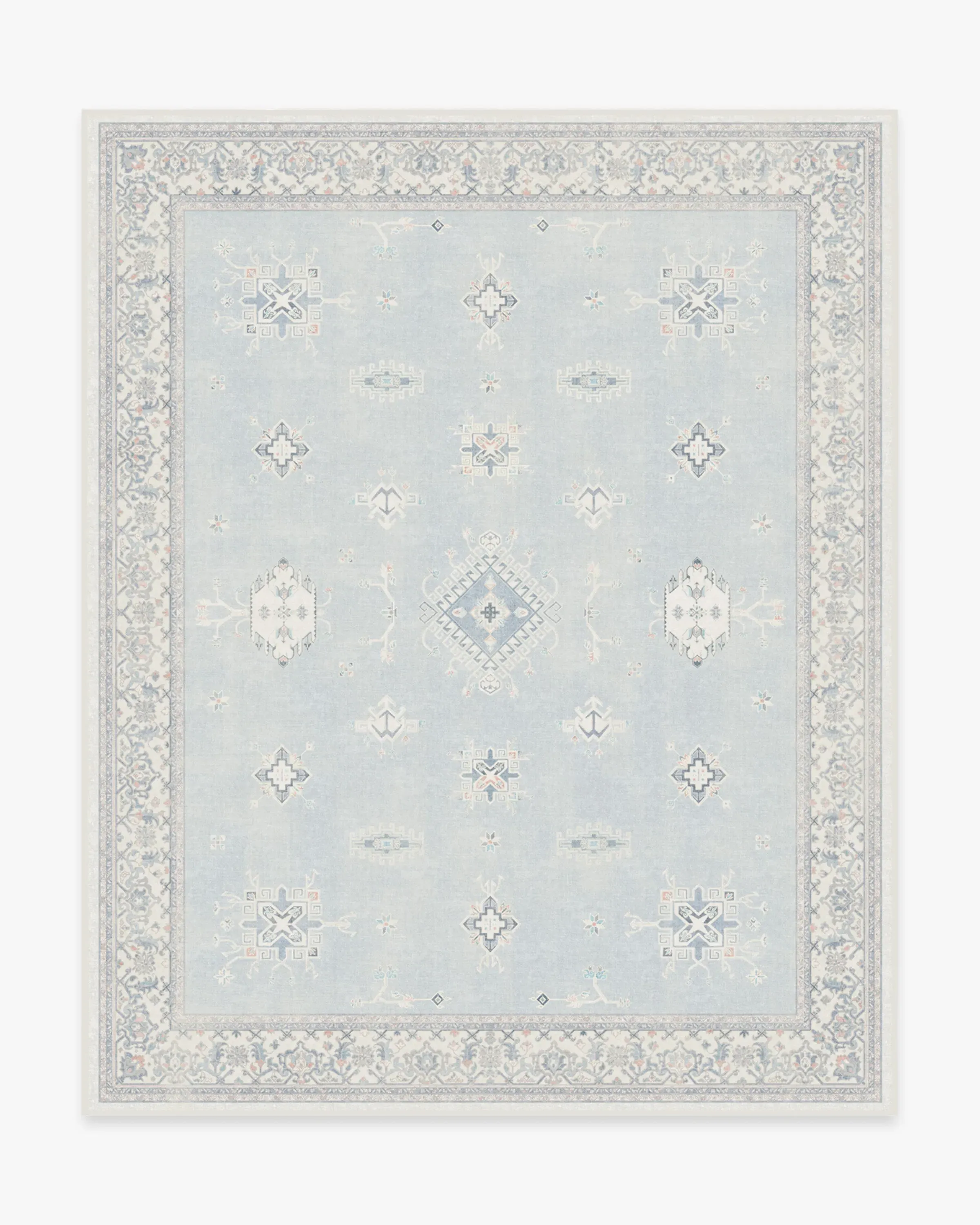Large Area Rug Machine Washable - Blue, Chenille