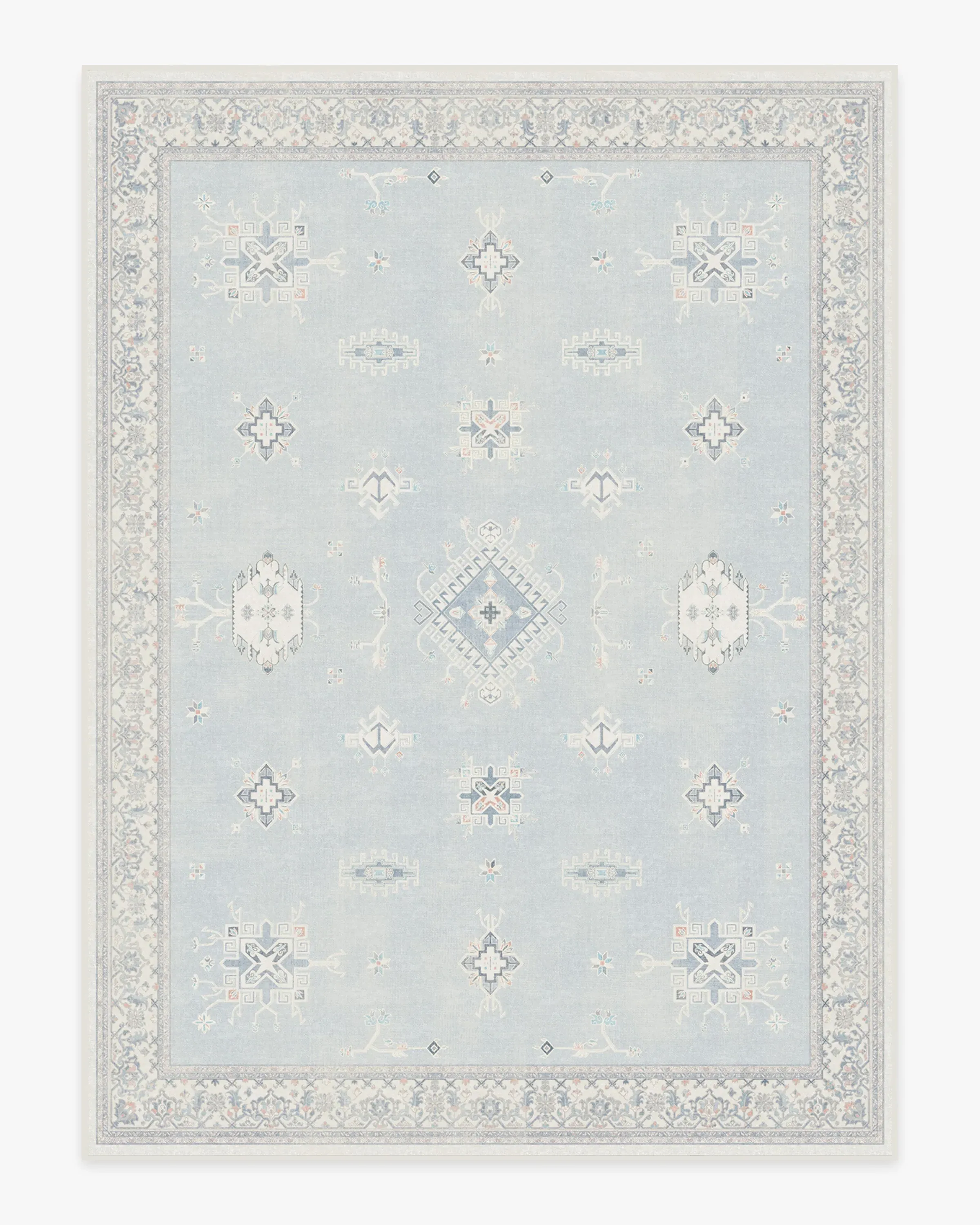 Large Area Rug Machine Washable - Blue, Chenille