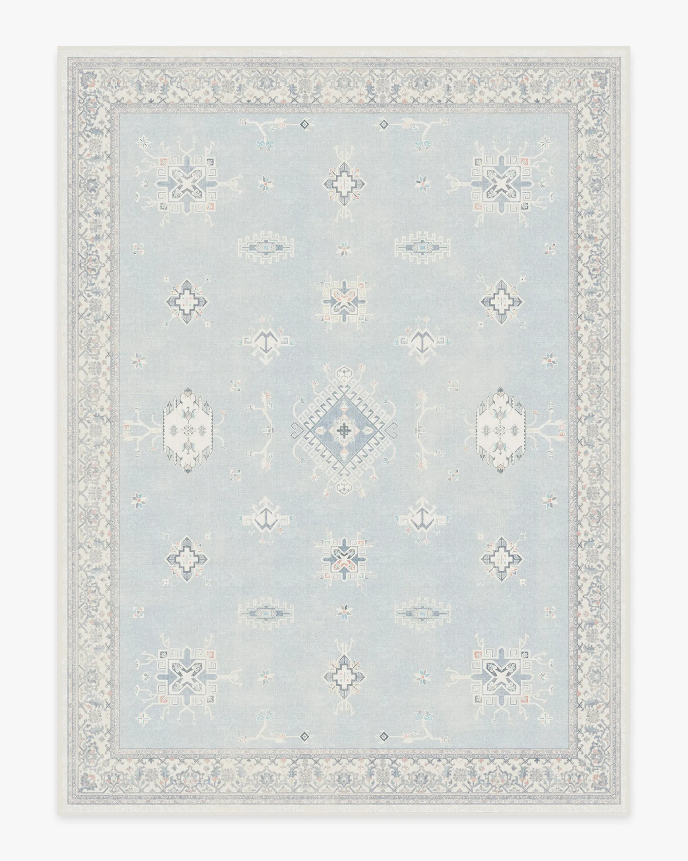 Large Area Rug Machine Washable - Blue, Chenille