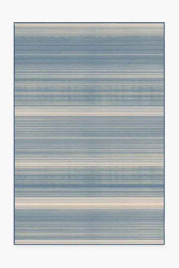 Large Area Rug Machine Washable - Blue, Flatwoven