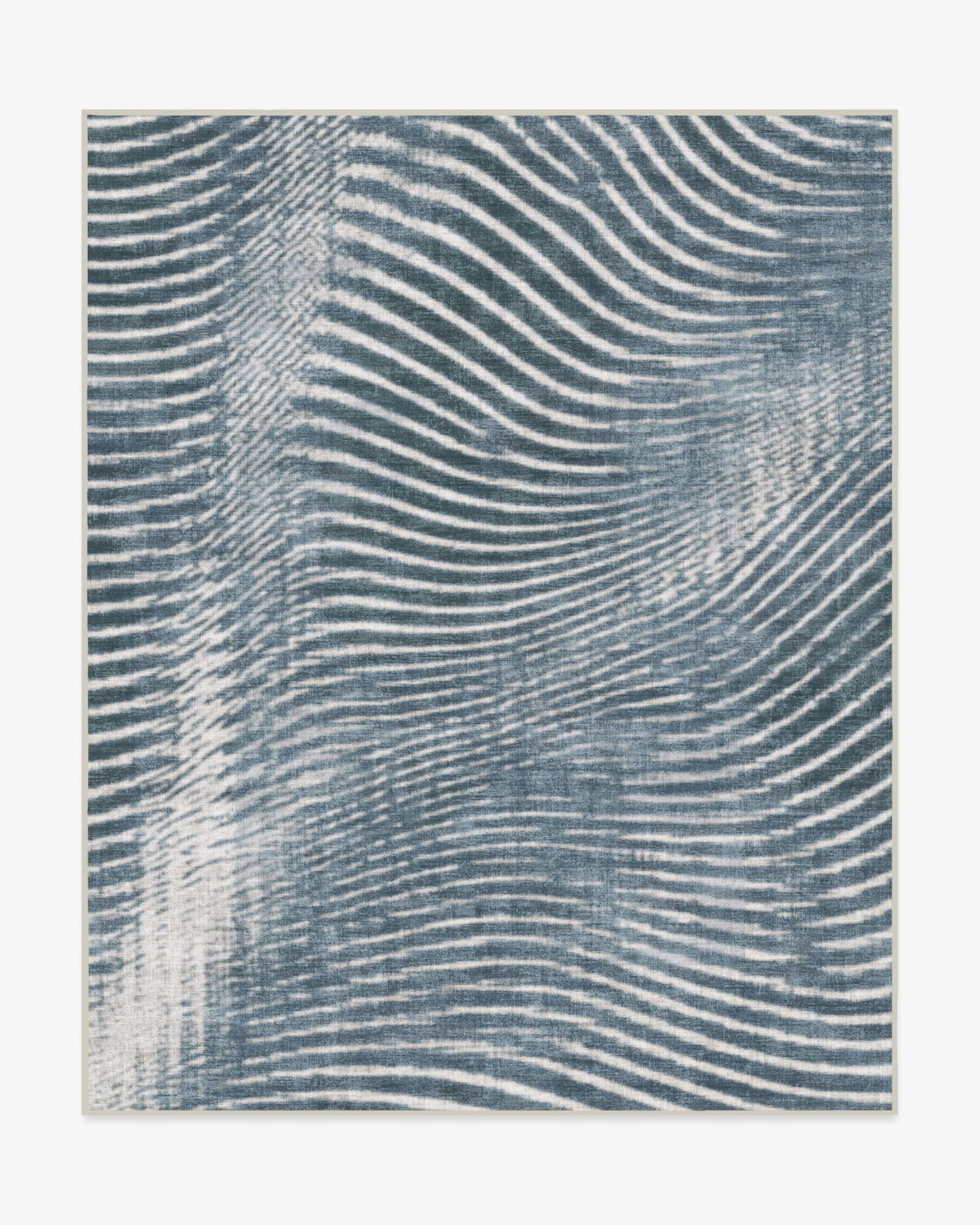 Large Area Rug Machine Washable - Blue, Flatwoven