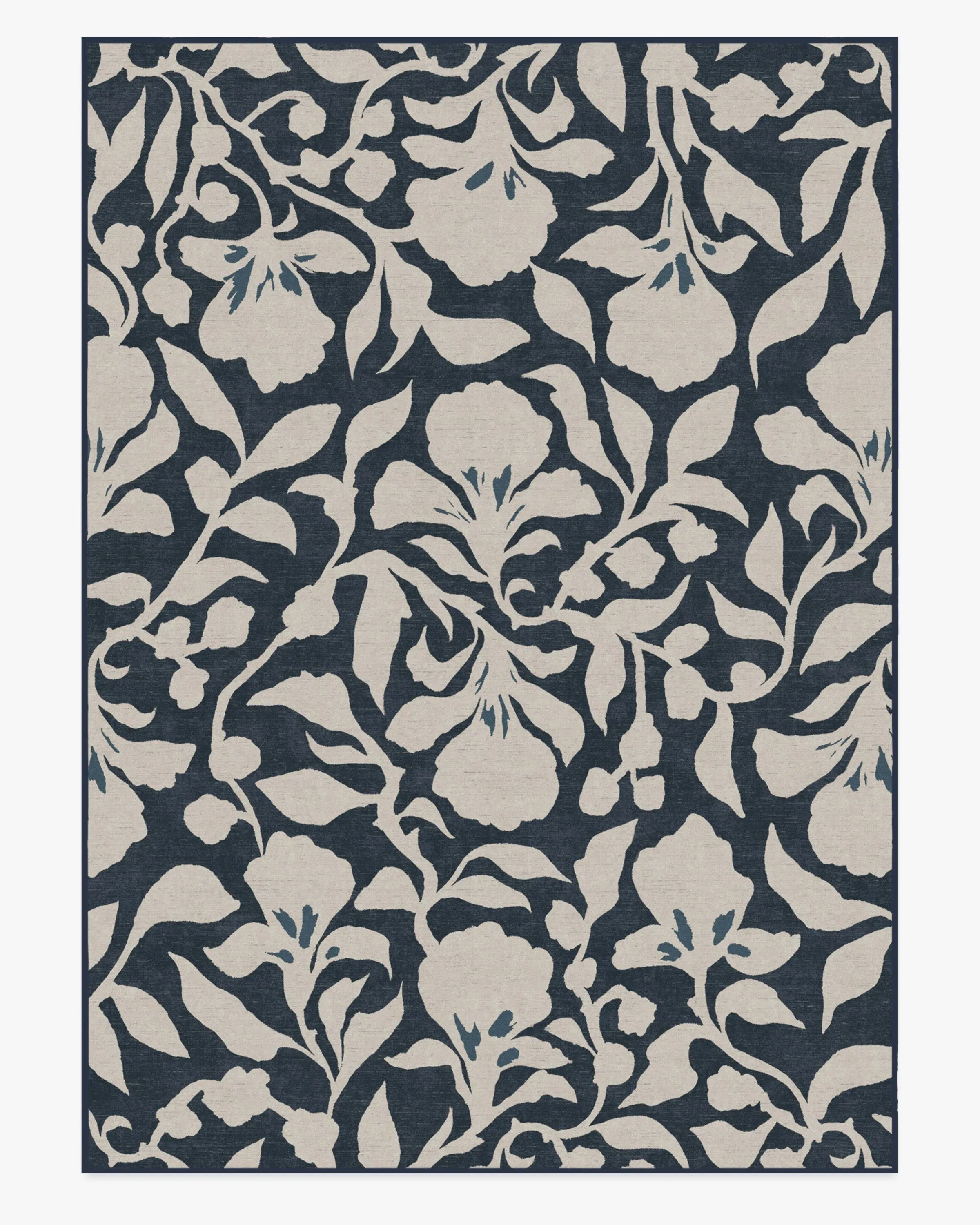 Large Area Rug Machine Washable - Blue, Flatwoven