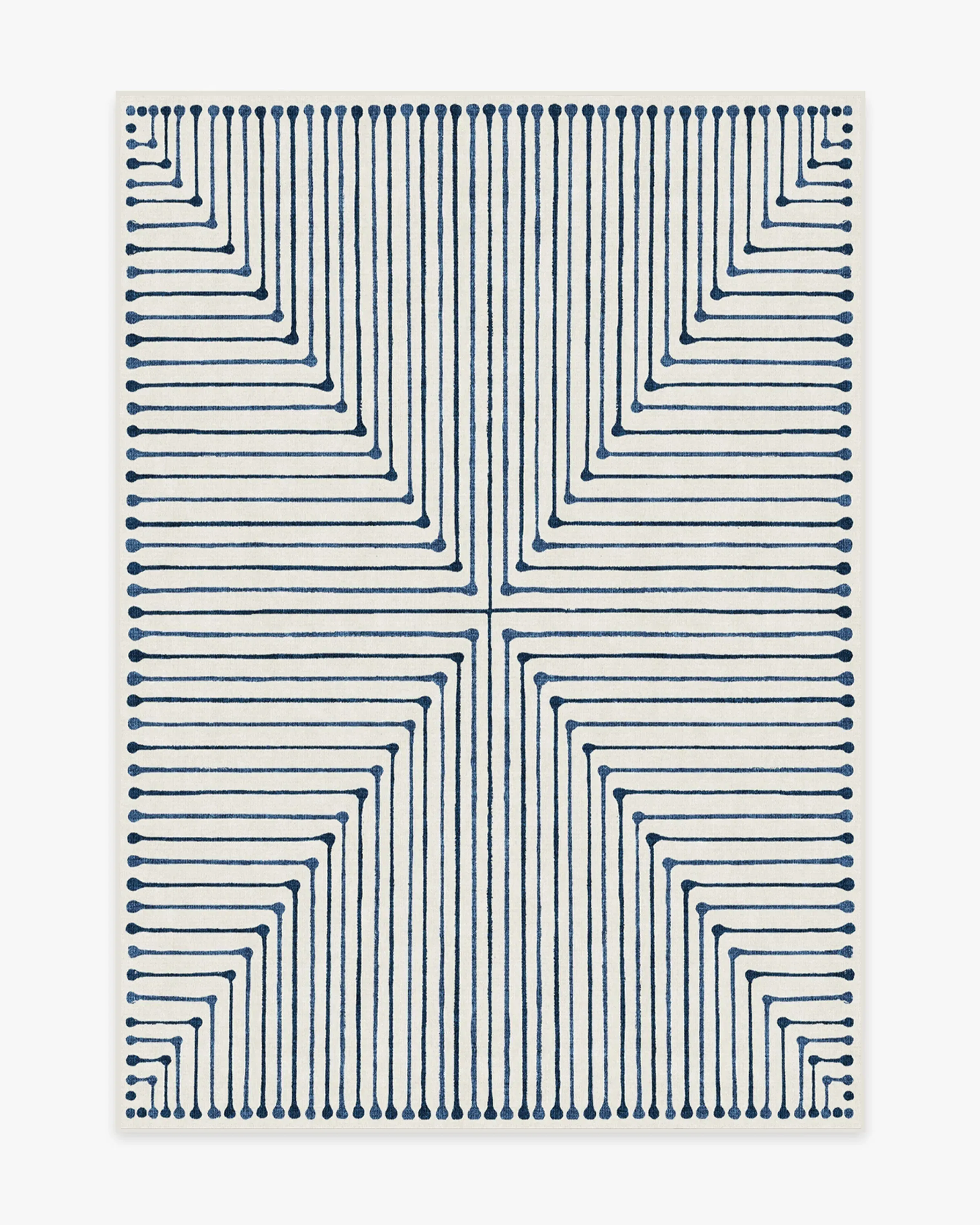 Large Area Rug Machine Washable - Blue