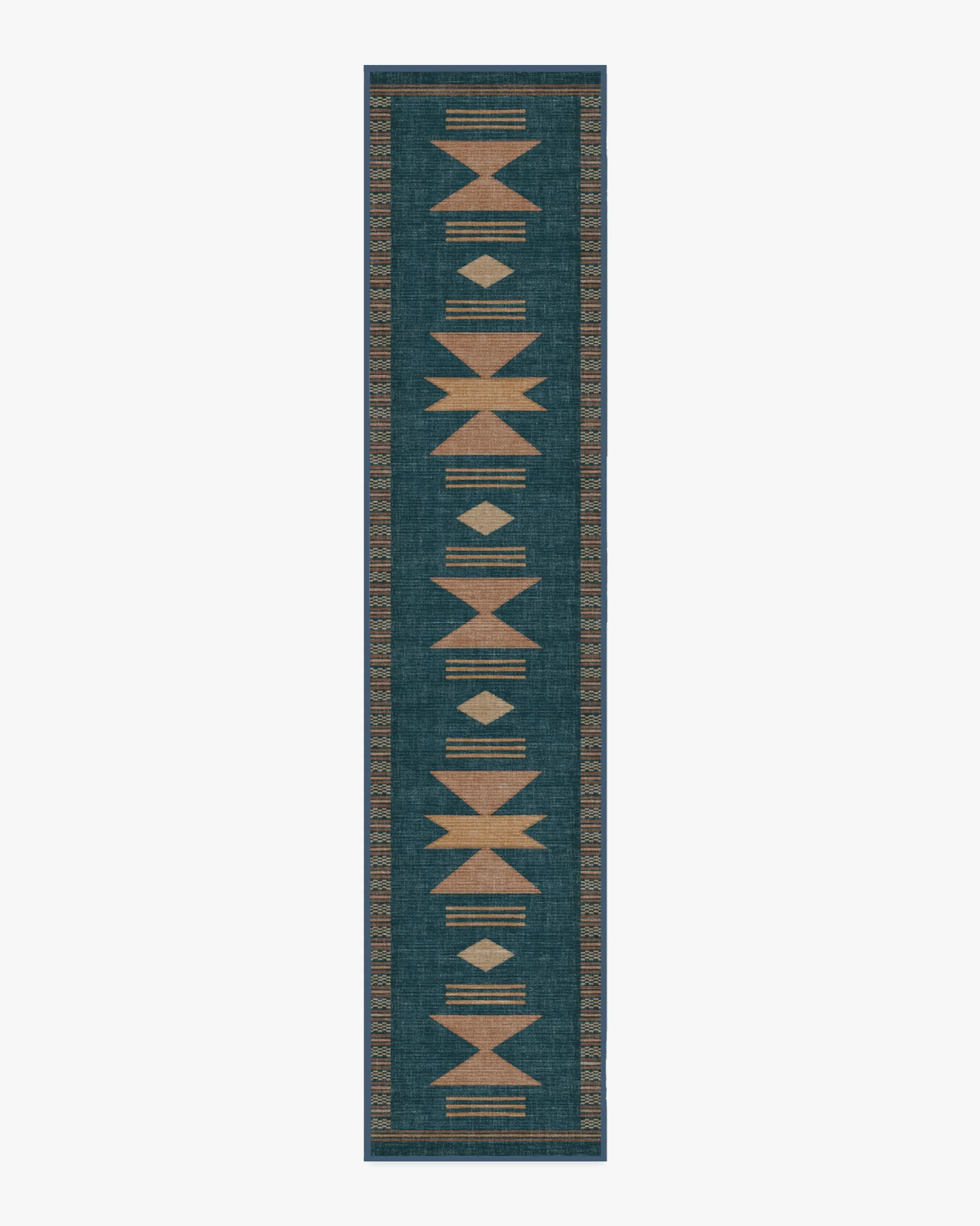 Large Area Rug Machine Washable - Blue