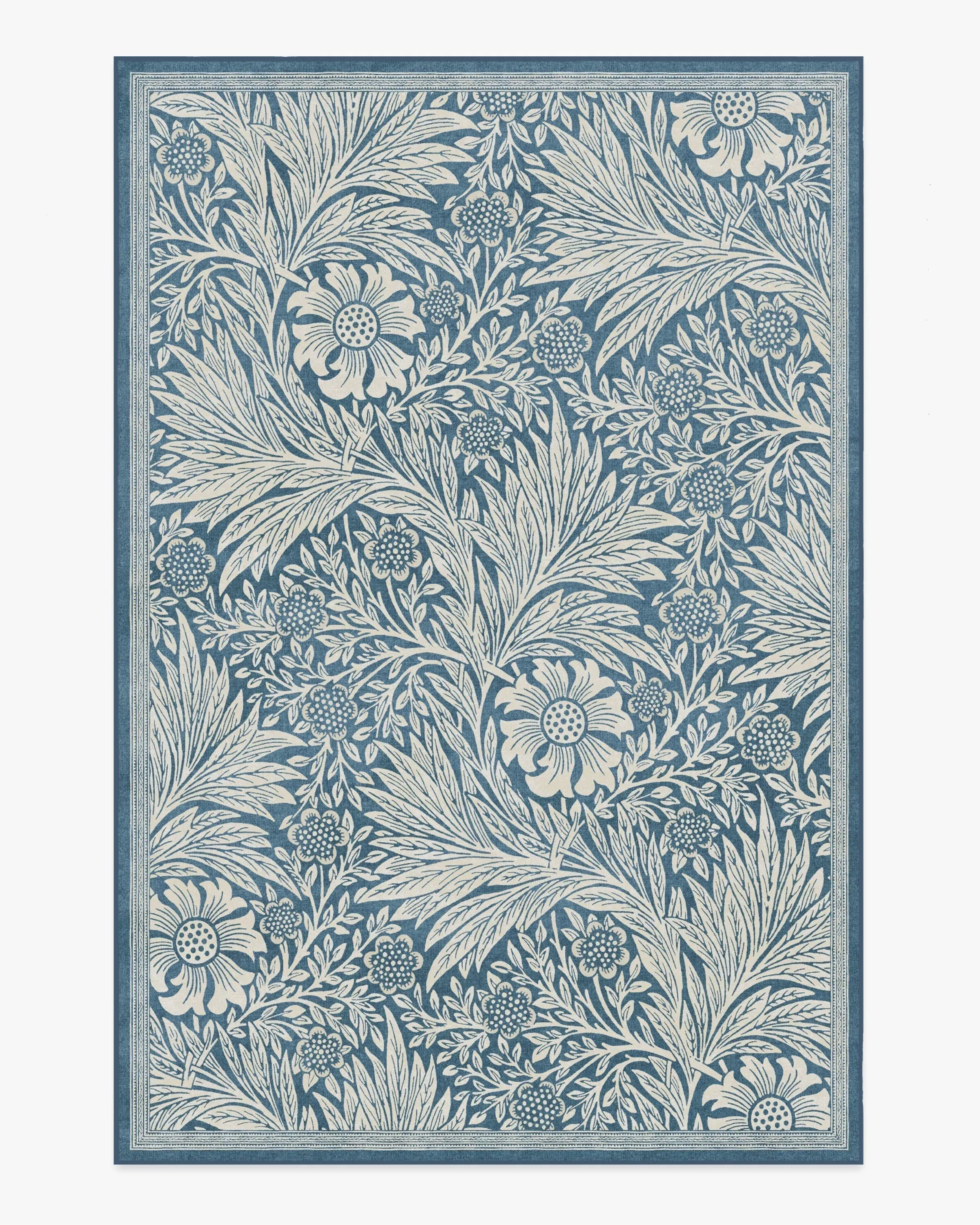 Large Area Rug Machine Washable - Blue
