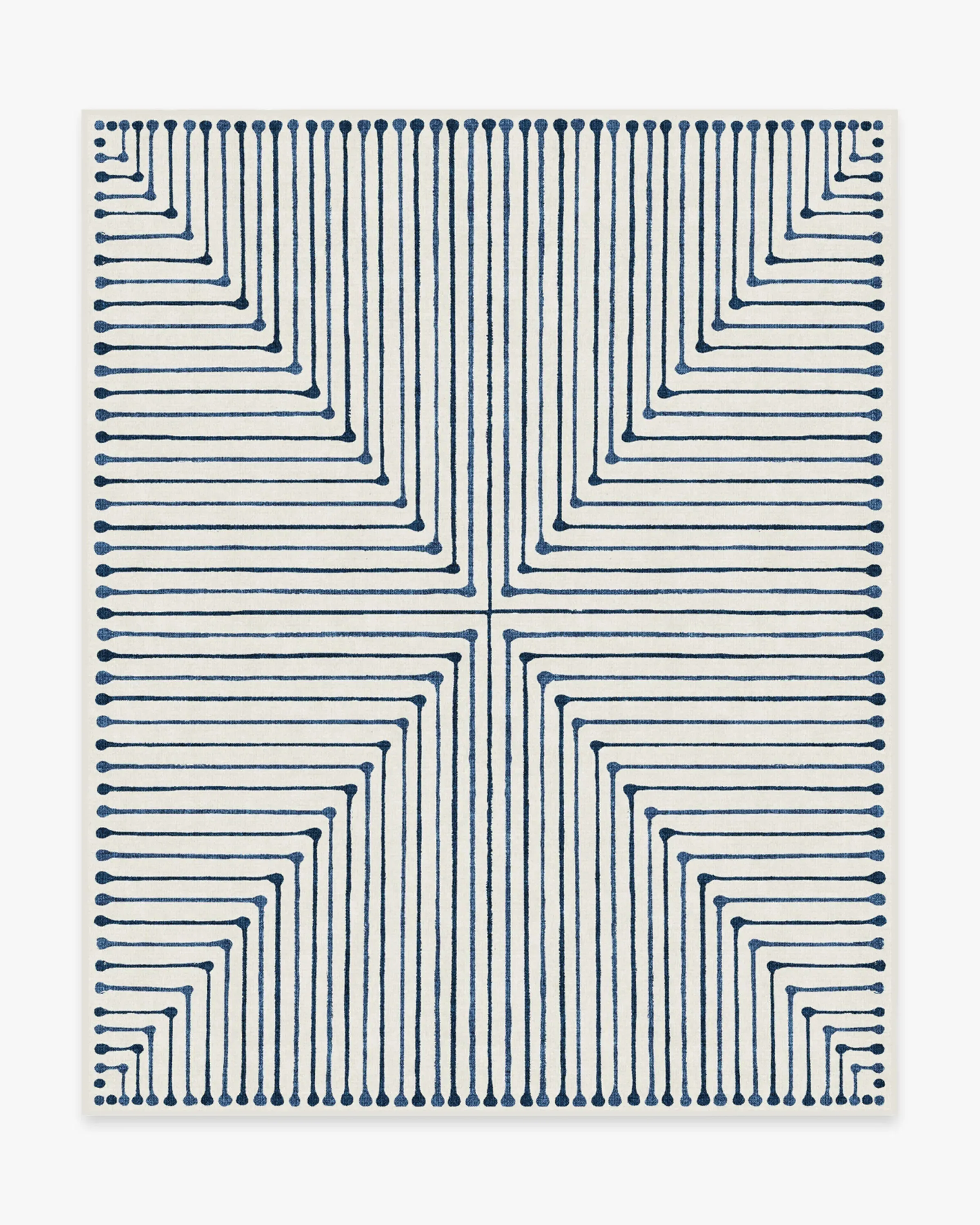 Large Area Rug Machine Washable - Blue