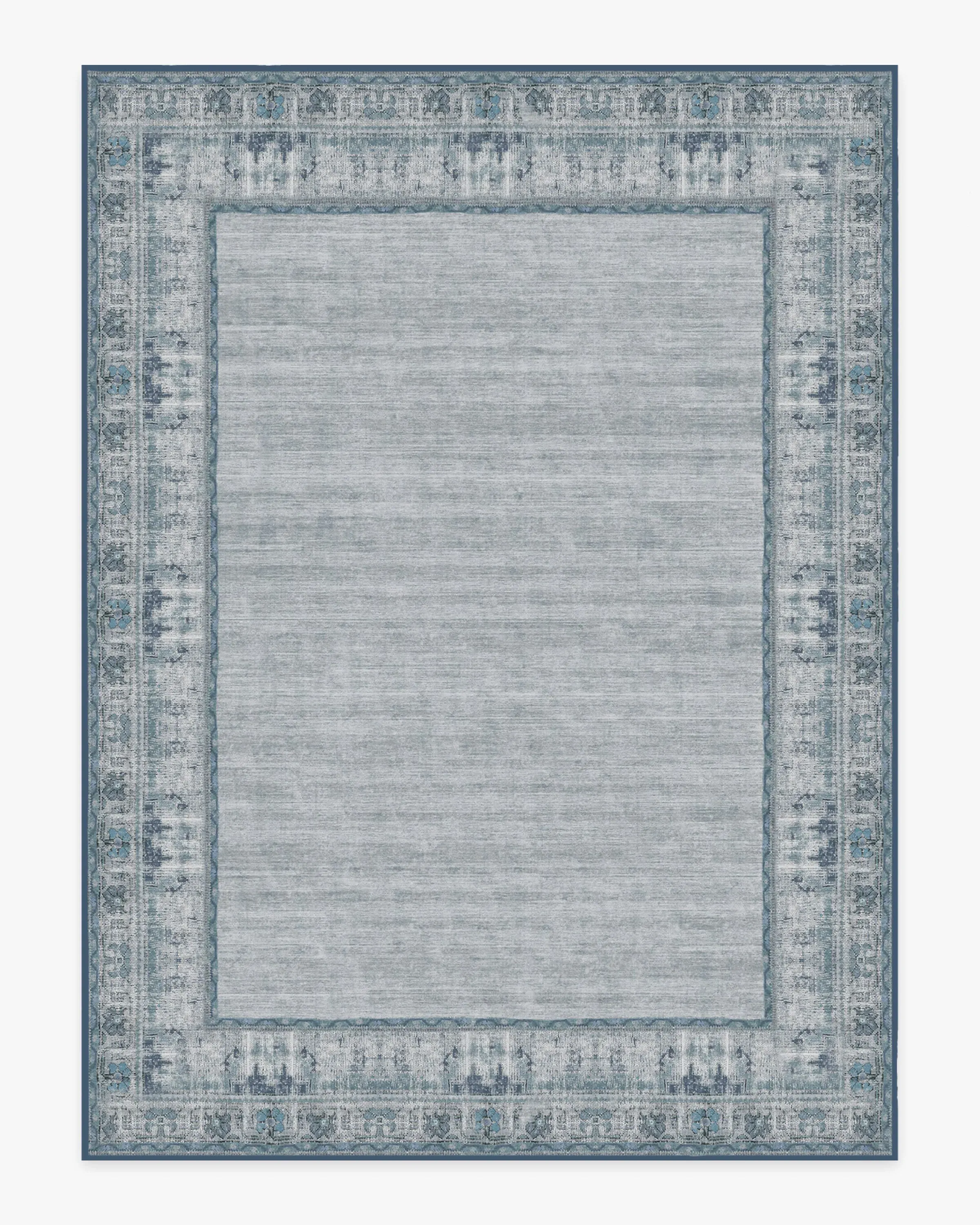 Large Area Rug Machine Washable - Blue