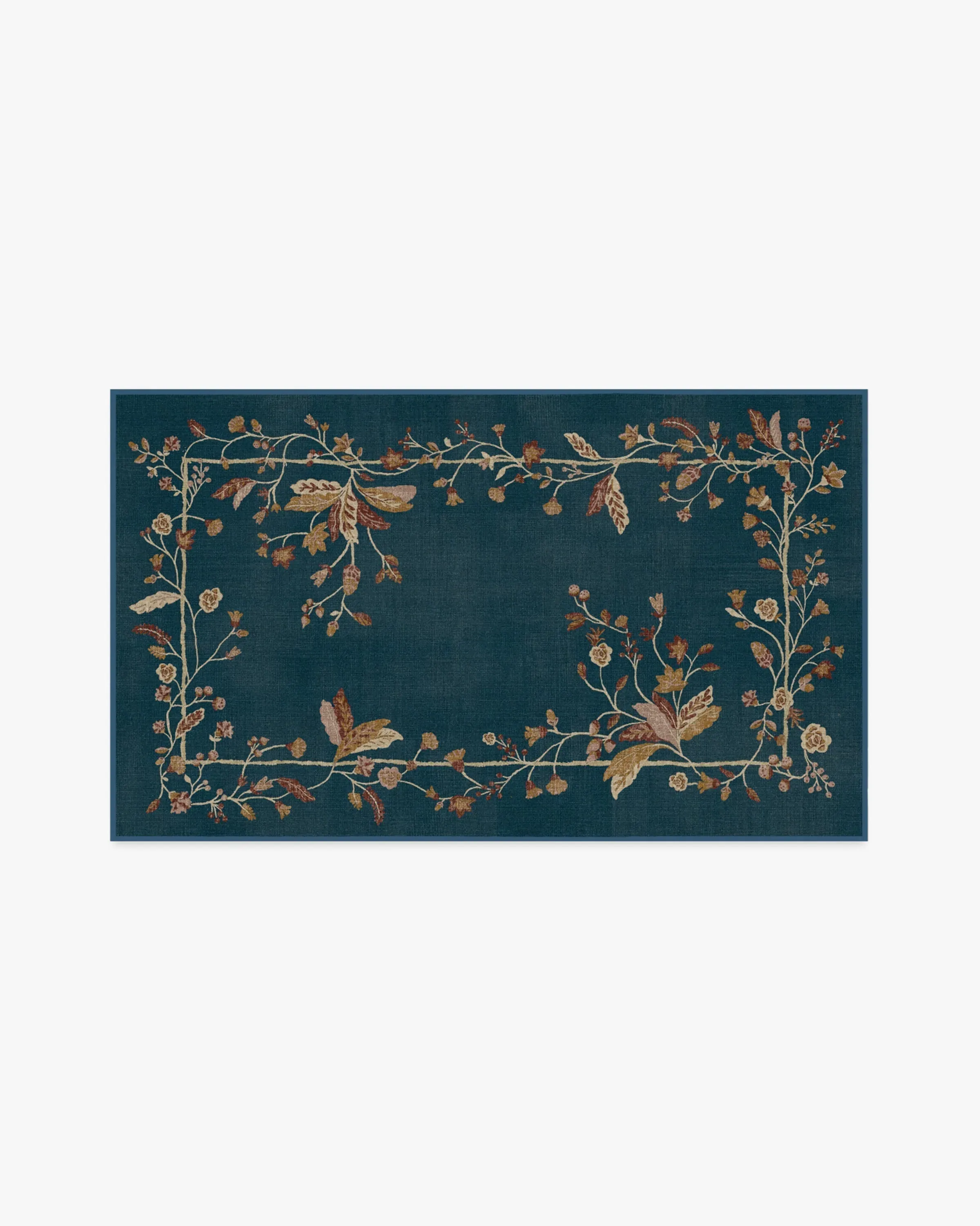 Large Area Rug Machine Washable - Blue