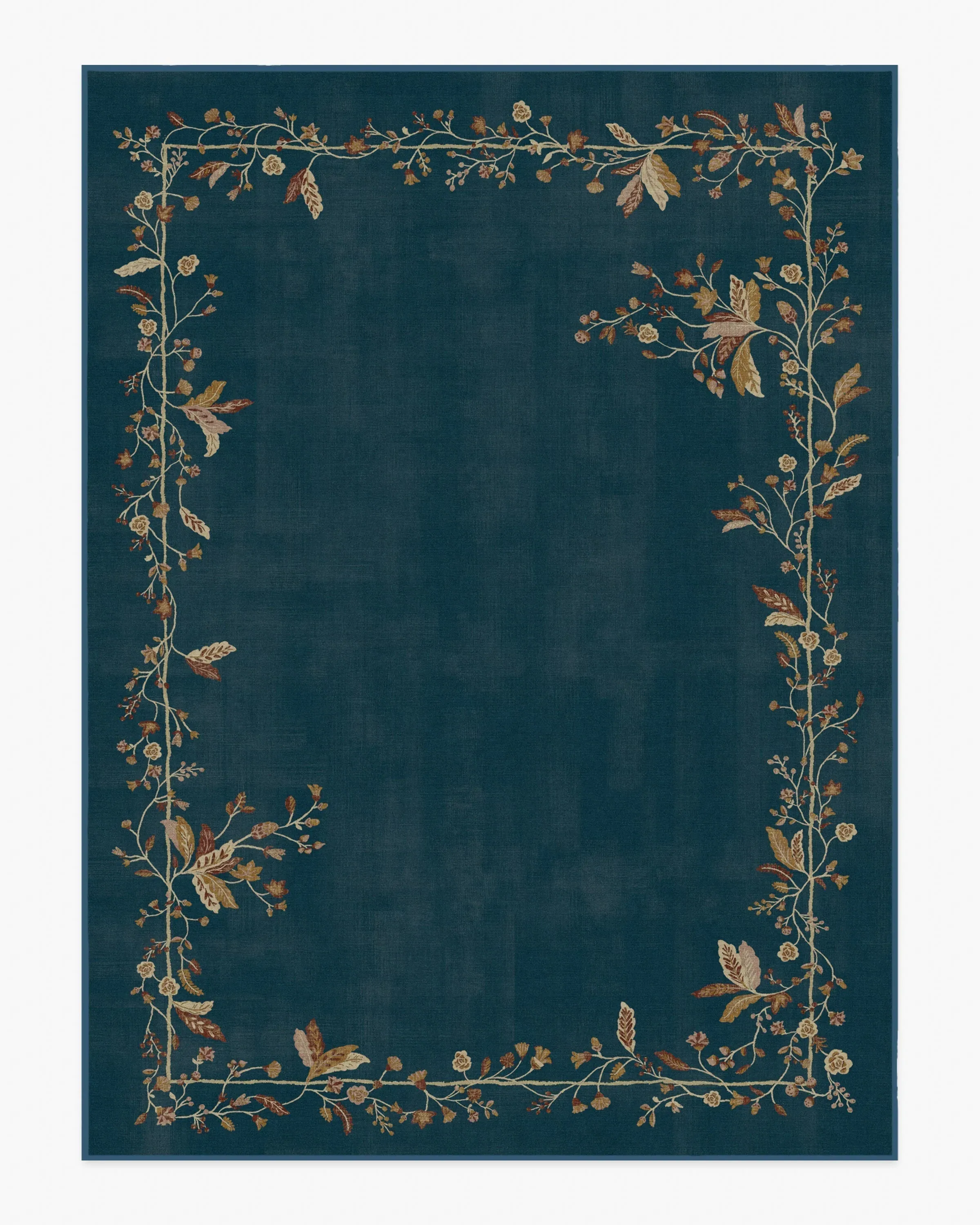 Large Area Rug Machine Washable - Blue