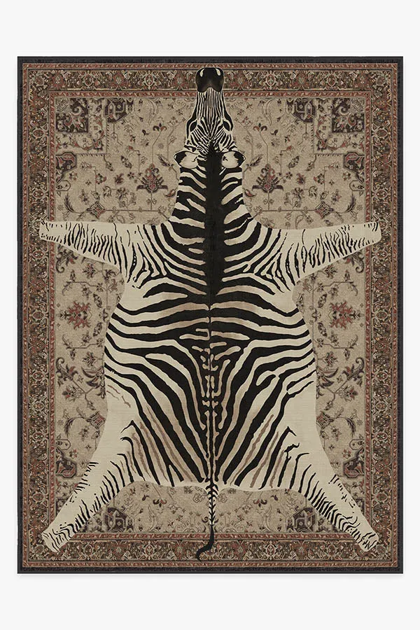 Large Area Rug Machine Washable - Brown, Chenille