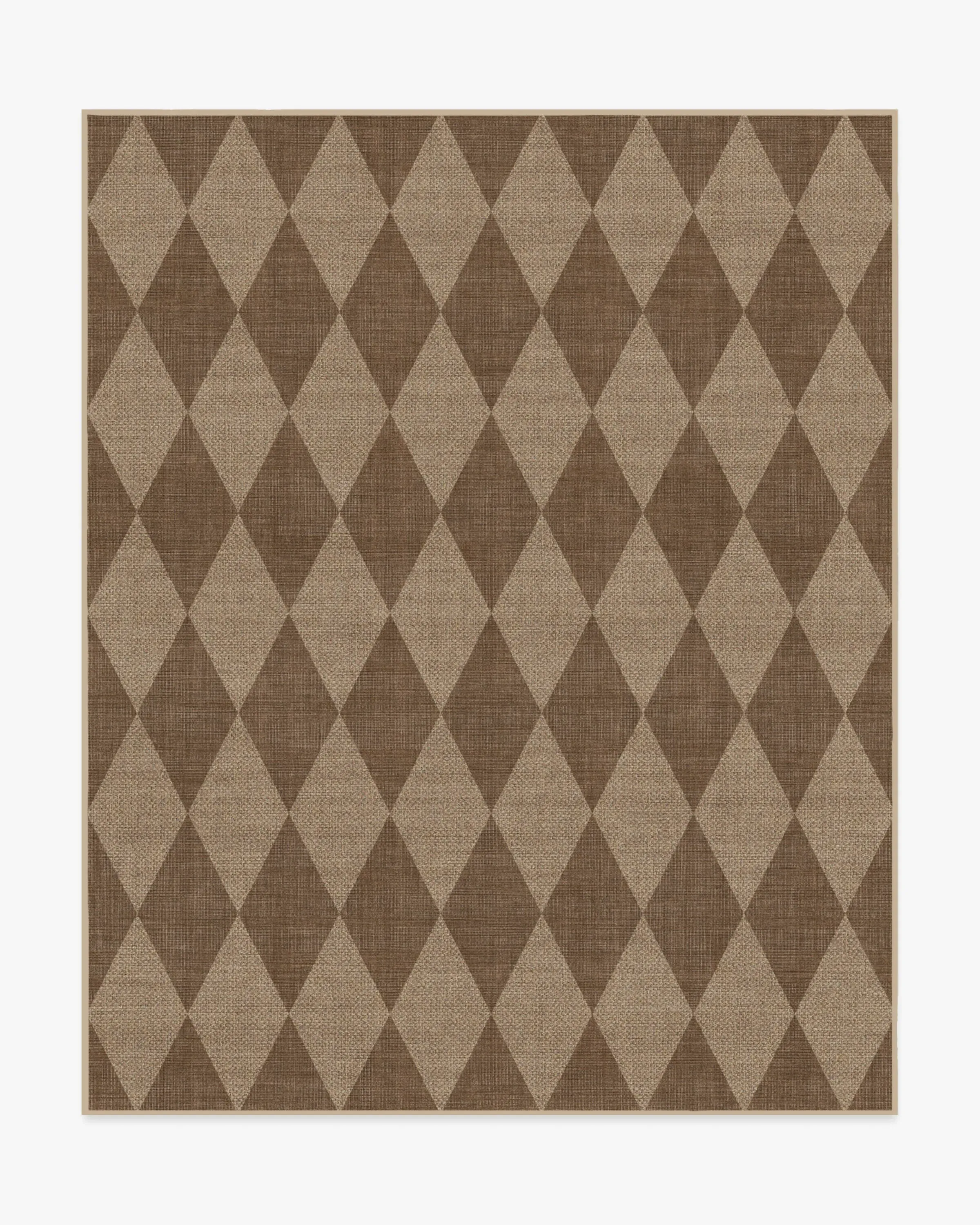 Large Area Rug Machine Washable - Brown, Polyester