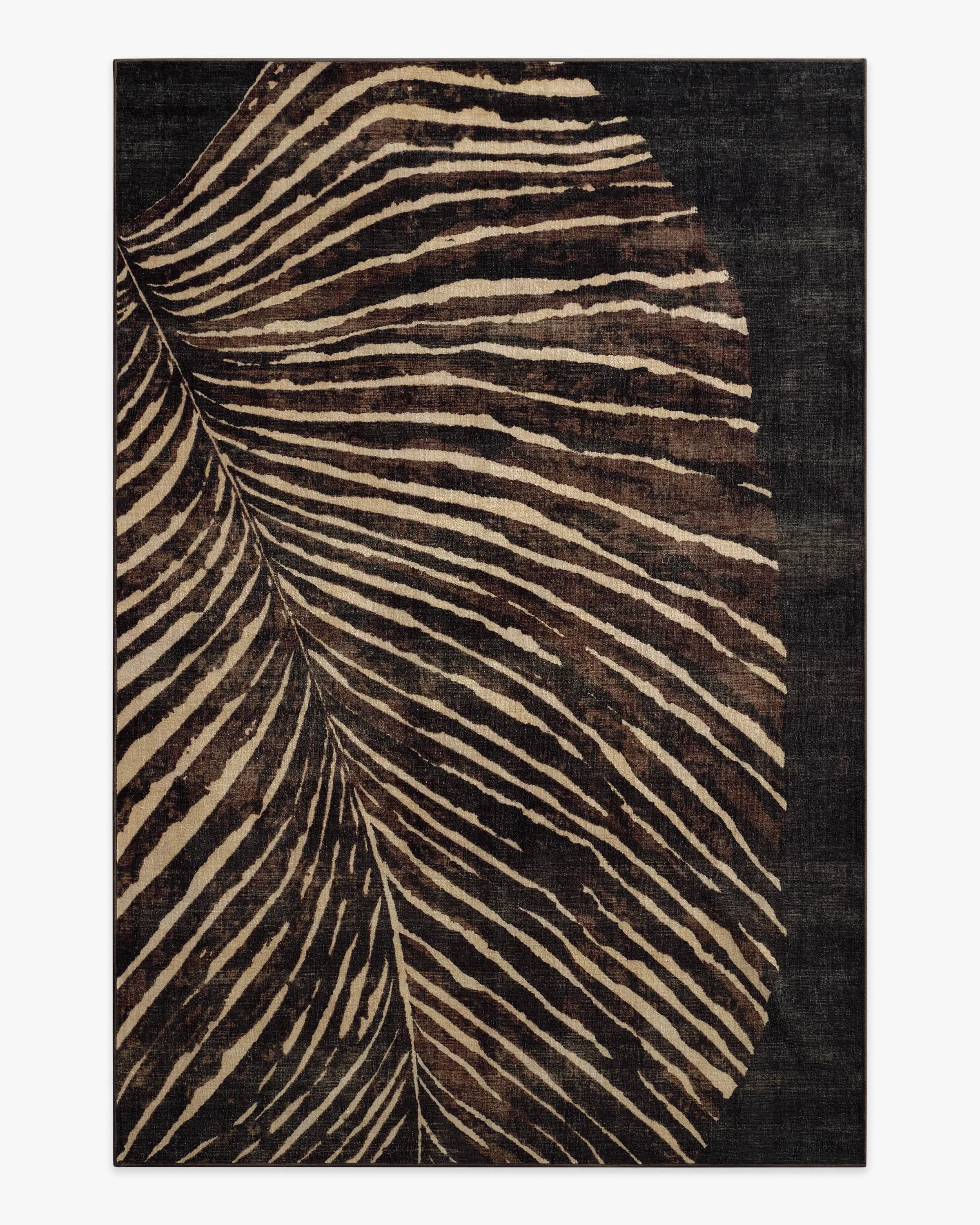 Large Area Rug Machine Washable - Brown, Tufted