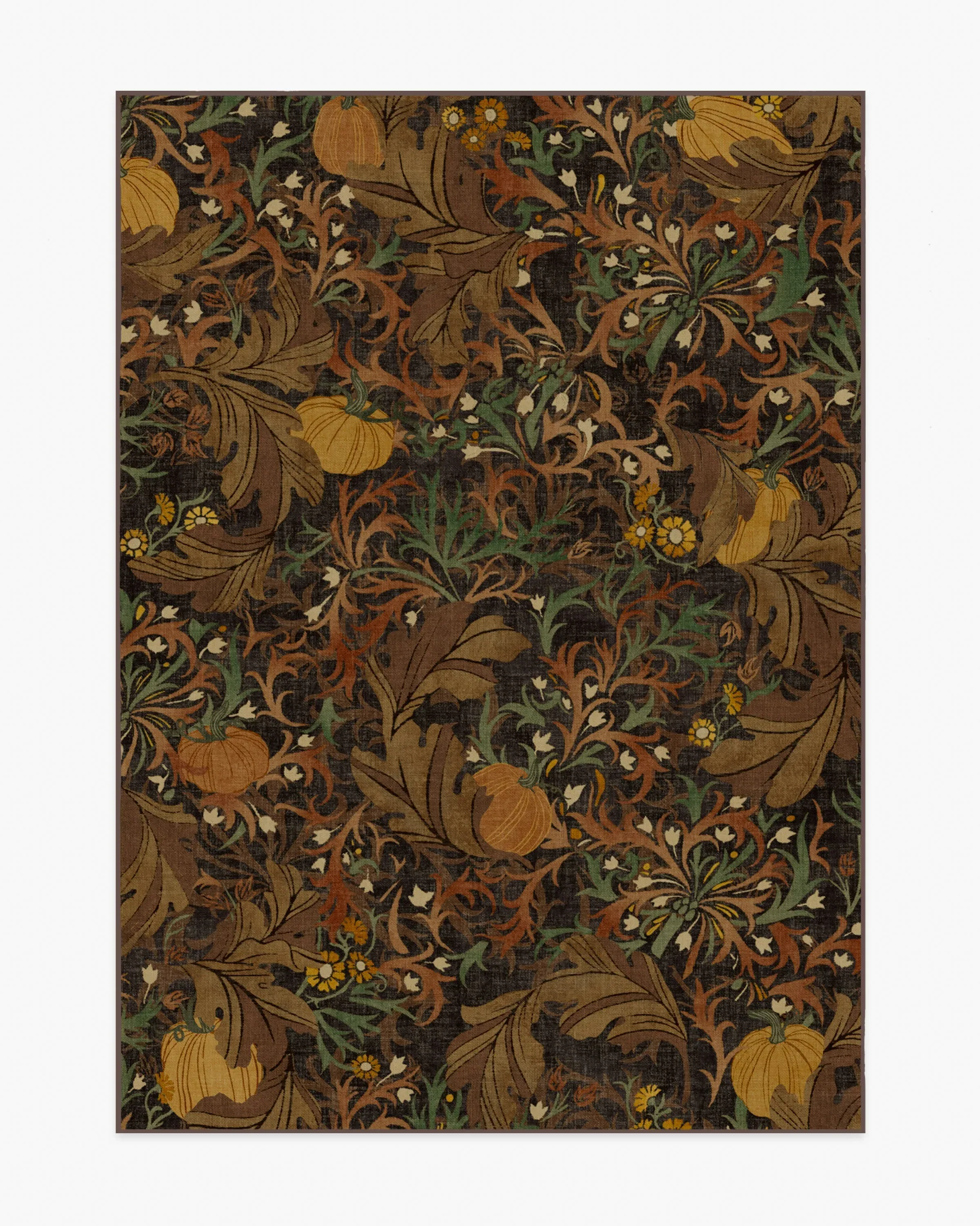 Large Area Rug Machine Washable - Brown