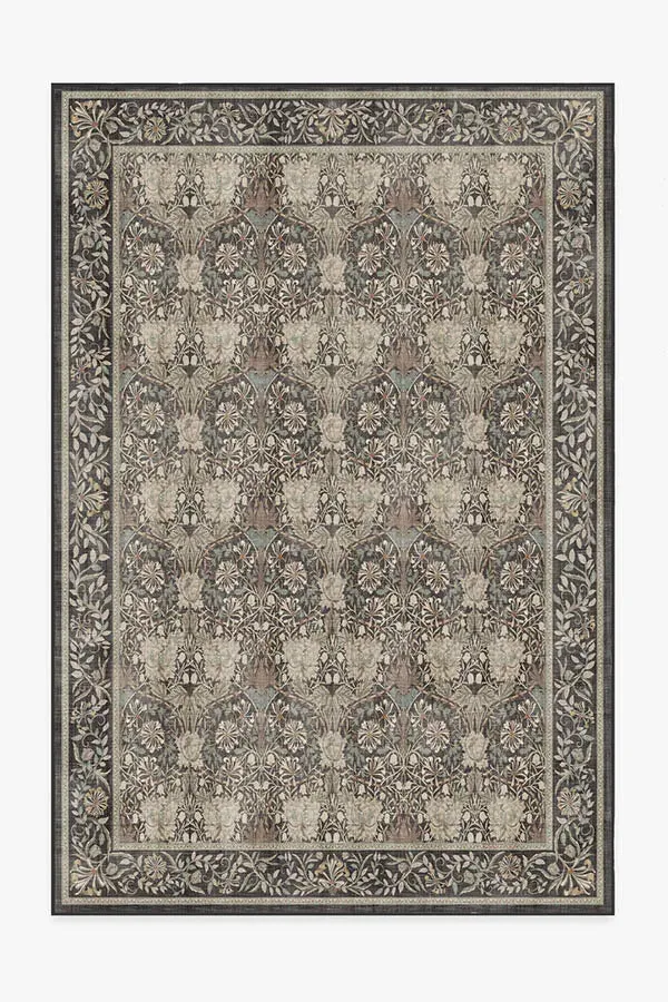 Large Area Rug Machine Washable - Brown