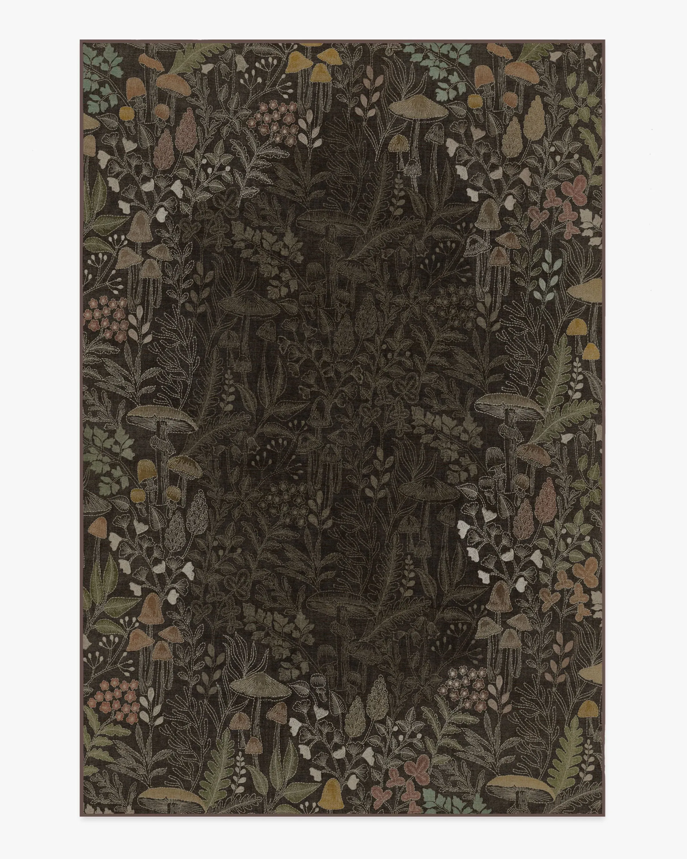 Large Area Rug Machine Washable - Brown