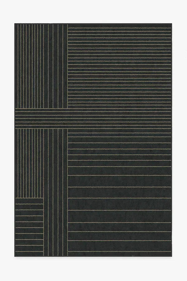 Large Area Rug Machine Washable - Charcoal