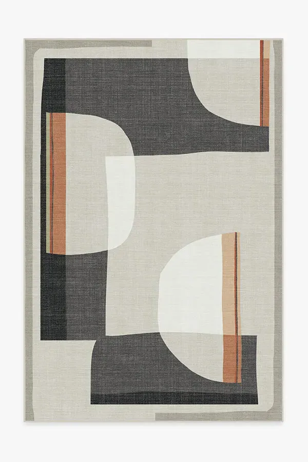 Large Area Rug Machine Washable - Charcoal