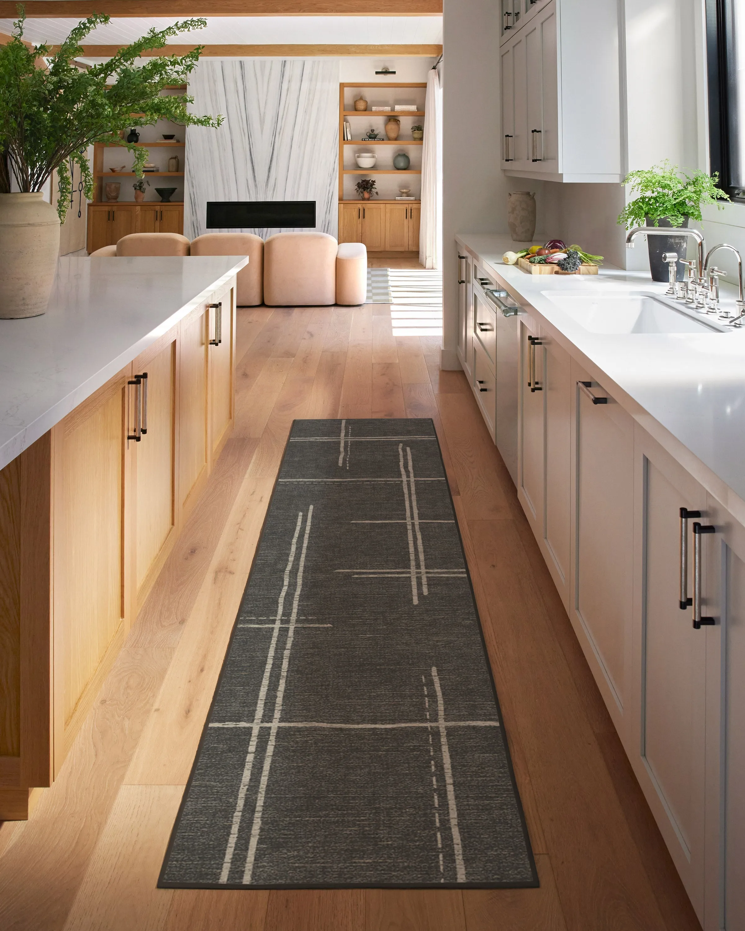 Large Area Rug Machine Washable - Charcoal