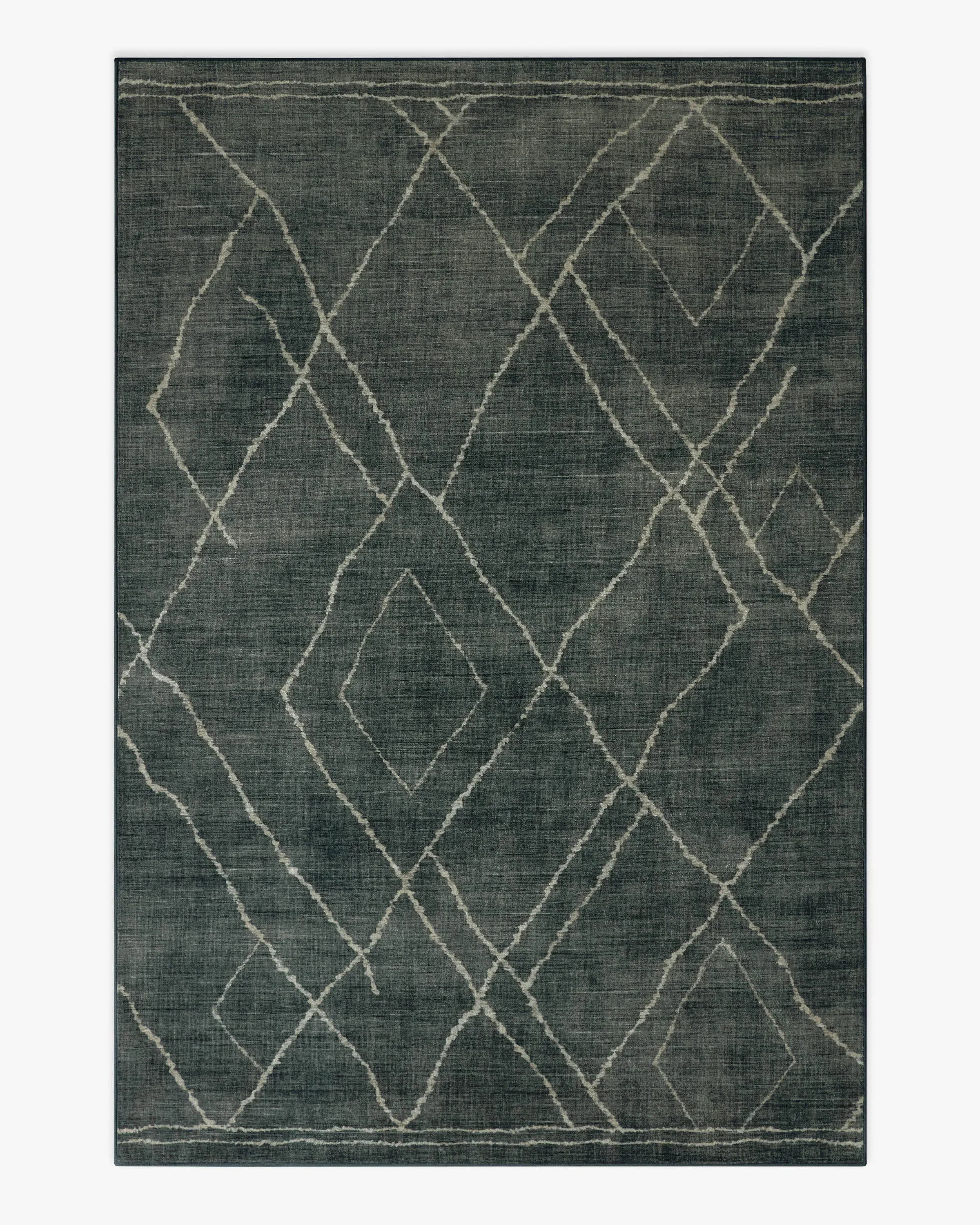 Large Area Rug Machine Washable - Charcoal