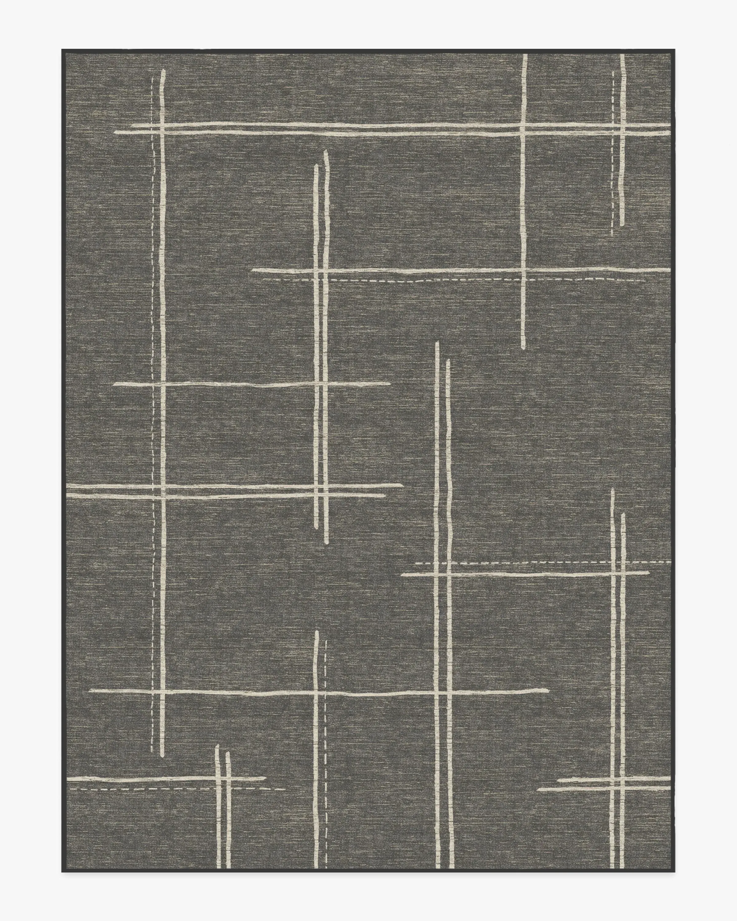 Large Area Rug Machine Washable - Charcoal