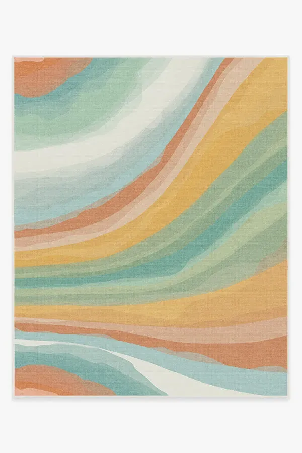 Large Area Rug Machine Washable - Copper Jade