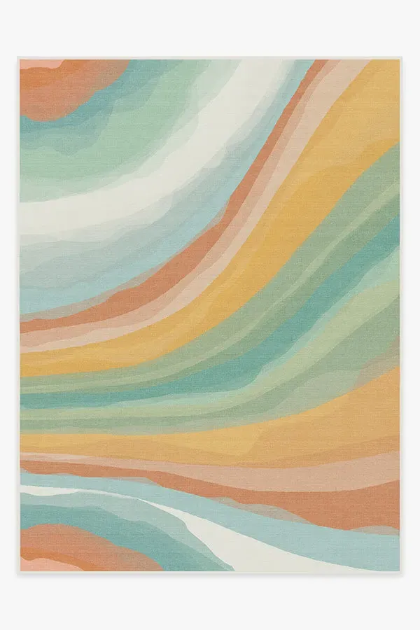 Large Area Rug Machine Washable - Copper Jade