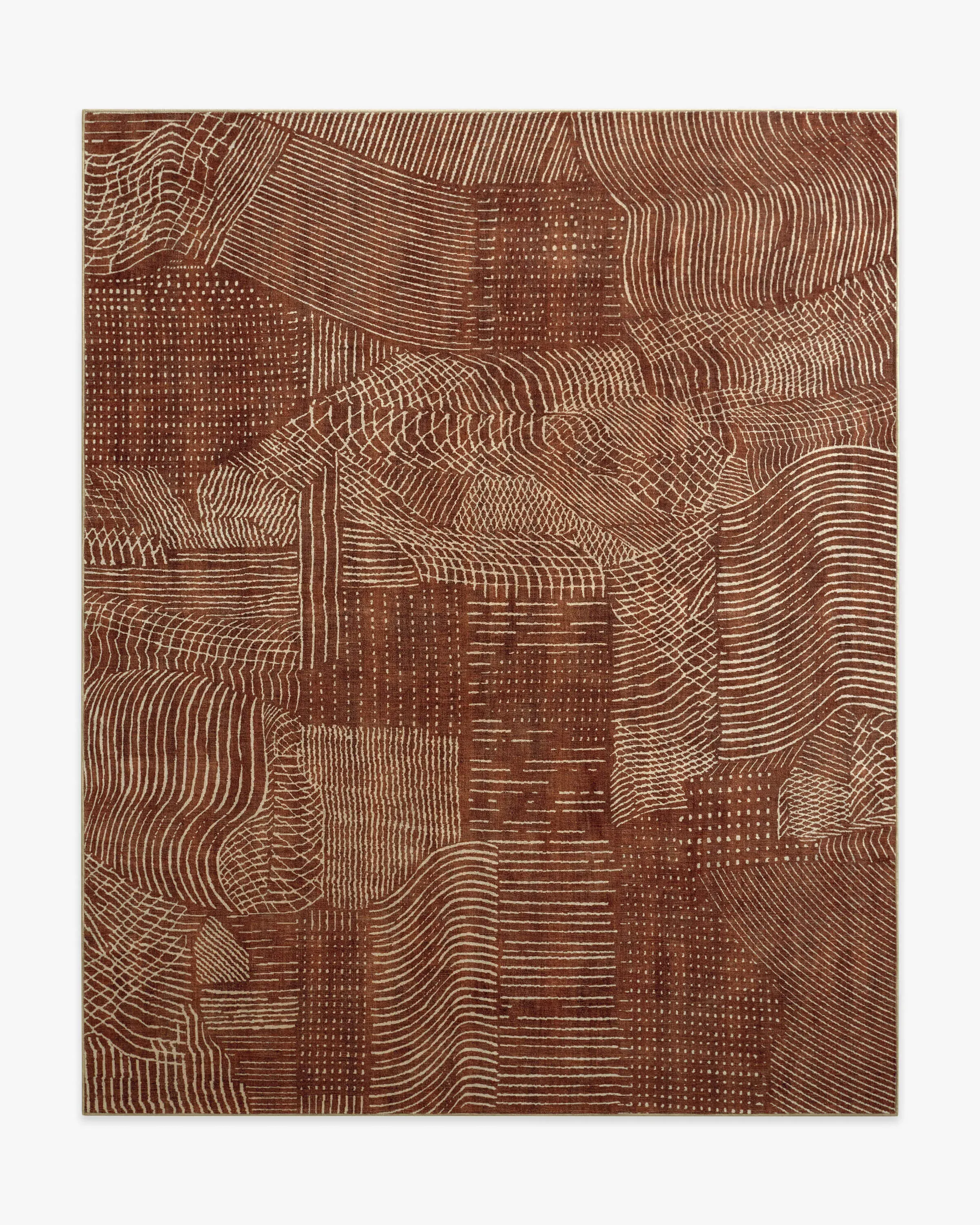Large Area Rug Machine Washable - Copper