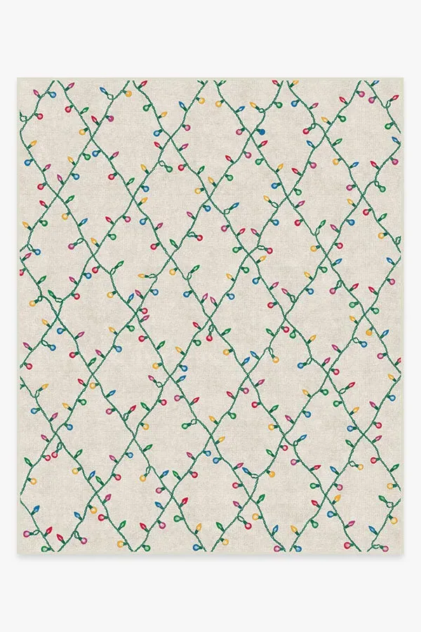 Large Area Rug Machine Washable - Creme, Chenille