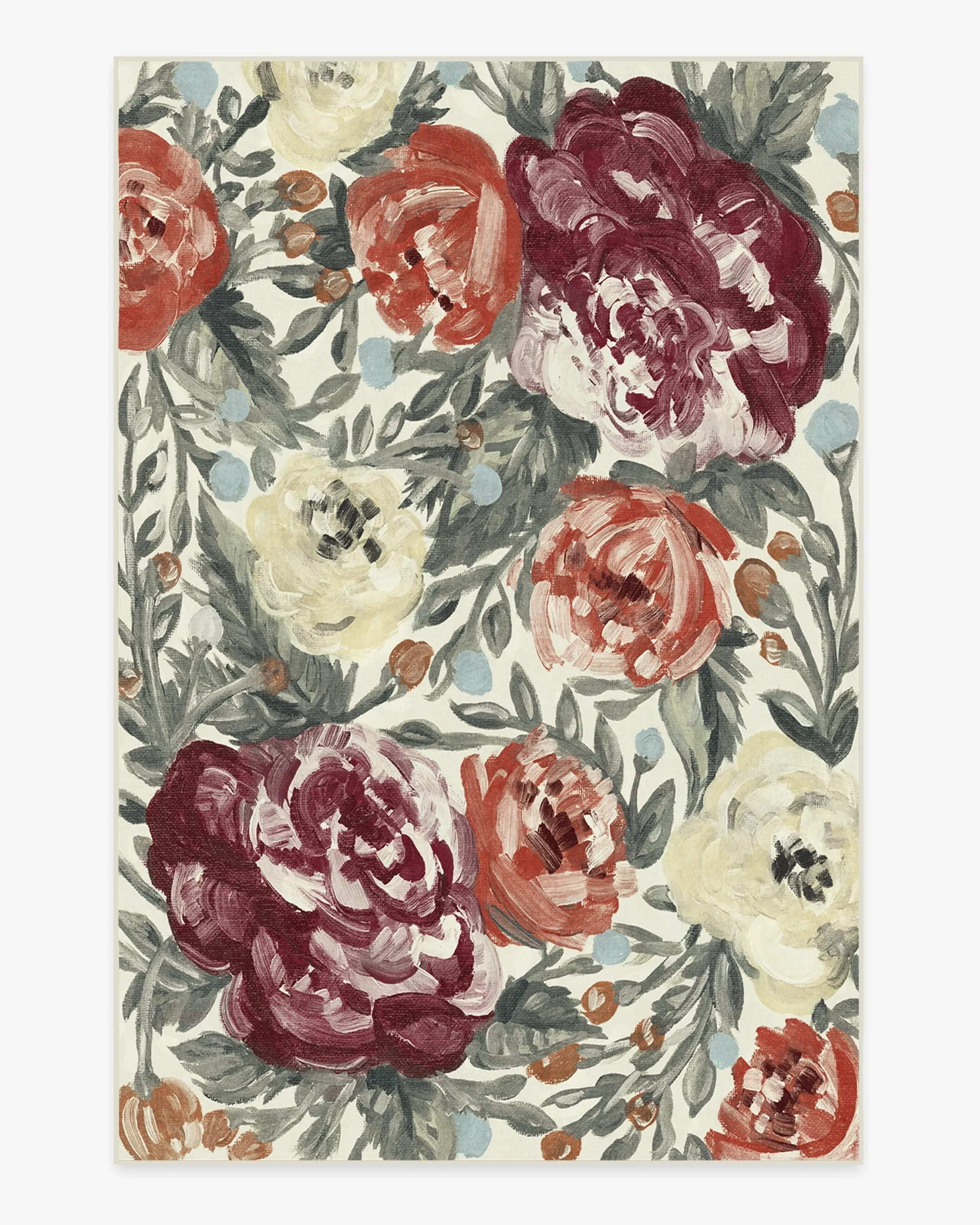 Large Area Rug Machine Washable - Currant