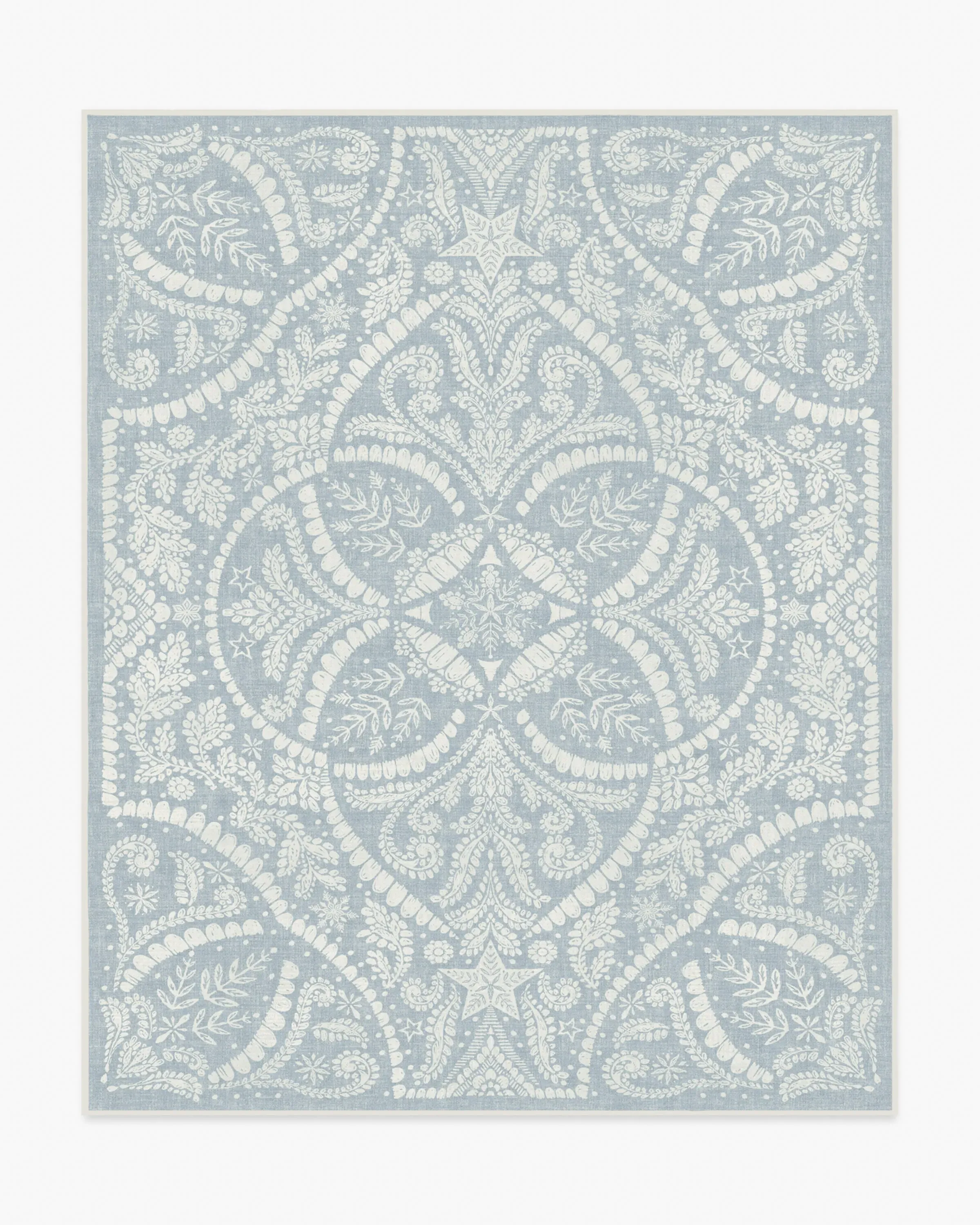 Large Area Rug Machine Washable - Dusty Blue